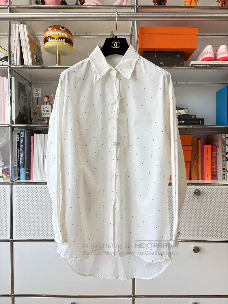 Maison Margiela Maison Margiela White digital cotton shirt Size XS / US 0-2 / IT 36-38 - 1 Thumbnail