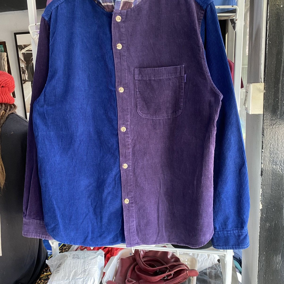 Supreme Supreme SS17 Hooded Color Blocked Corduroy Shirt Size US M / EU 48-50 / 2 - 4 Thumbnail