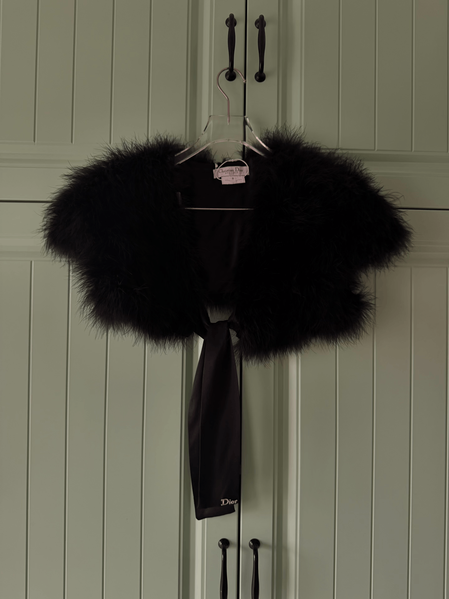Dior Christian Dior Black Feather Coat Size S / US 4 / IT 40 - 1 Thumbnail