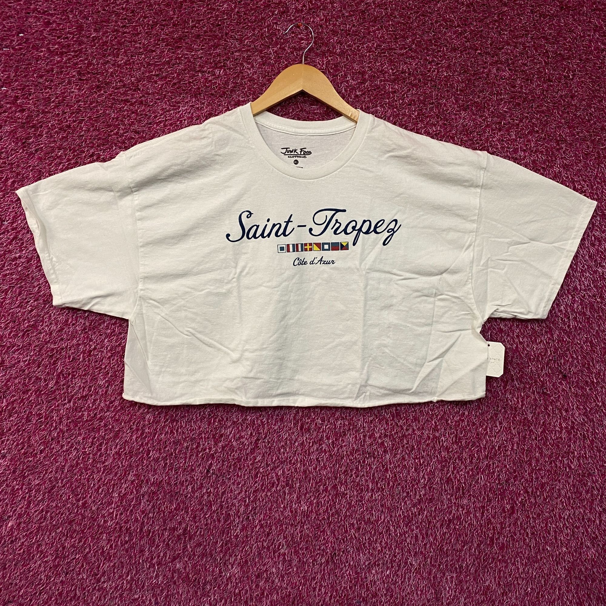 Junk Food Junk Food Clothing Saint-Tropez Côte d'Azur Crop T-Shirt XL Size XL / US 12-14 / IT 48-50 - 1 Thumbnail