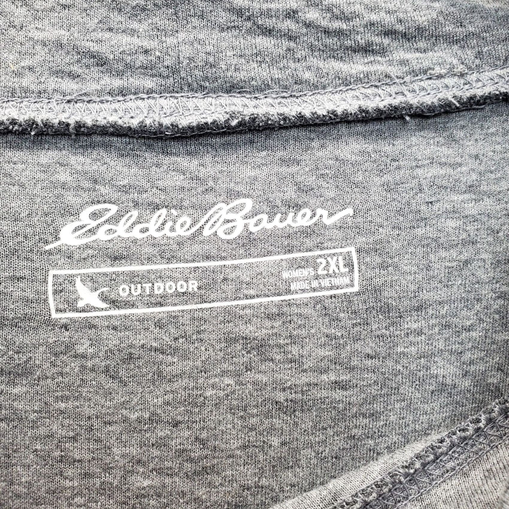 Eddie Bauer Eddie Bauer Sweatshirt Womens 2XL Gray Heather Long Sleeve Cowl Neck Outdoor Shirt Size XXL / US 16-18 / IT 52-54 - 6 Thumbnail