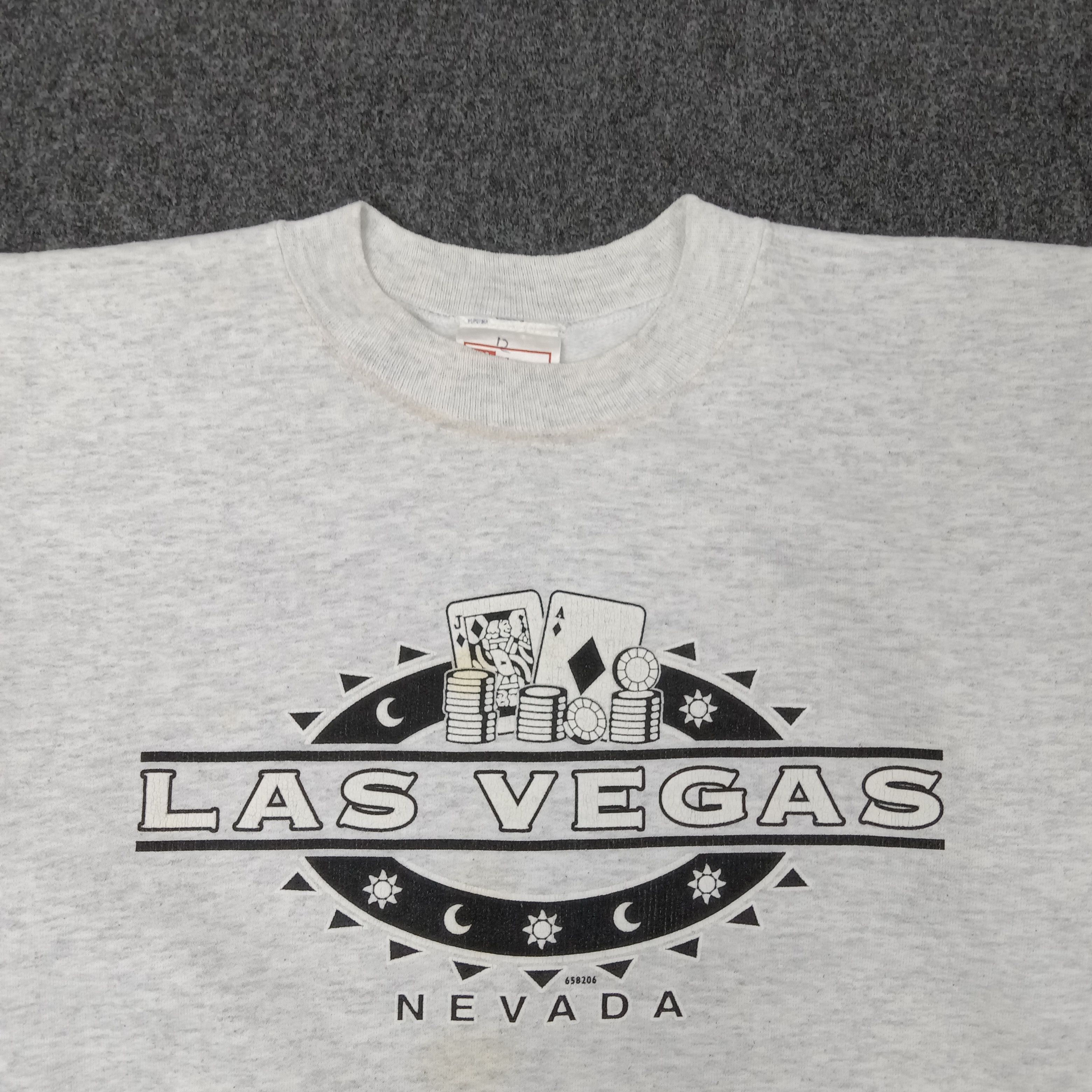 Vintage Las Vegas NEVADA American Casino Style Sweatshirt C225N22 Size US L / EU 52-54 / 3 - 2 Thumbnail