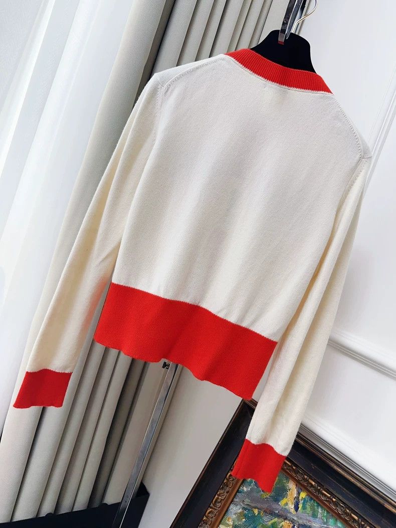 Chanel Chanel 19s beach series red border beige letter logo knitt Size XS / US 0-2 / IT 36-38 - 2 Thumbnail
