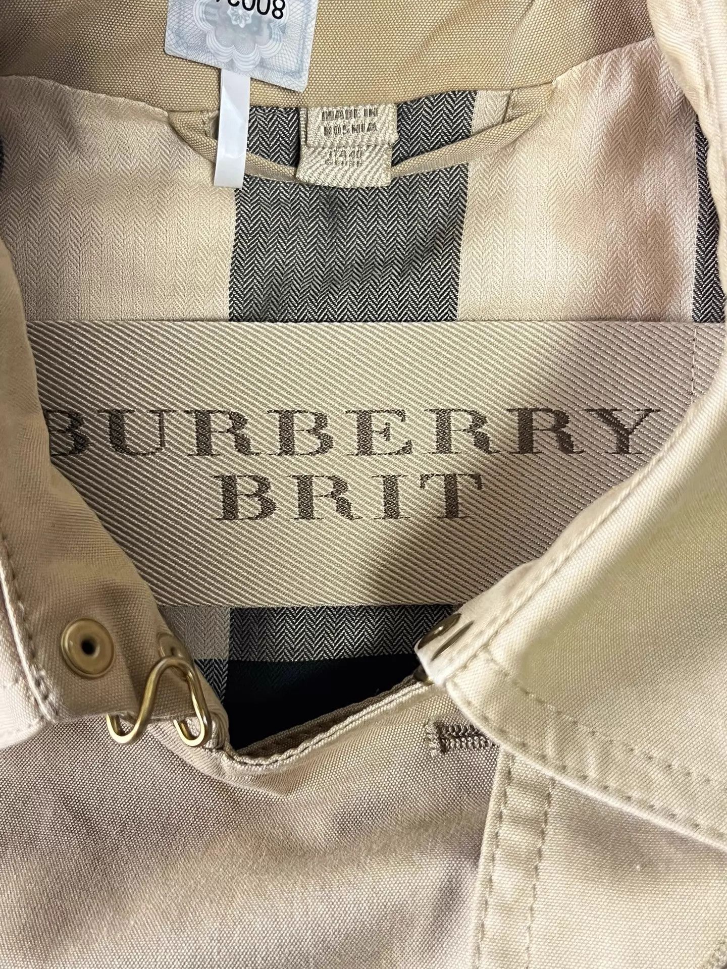 Burberry Burberry 36 Trench Coat Khaki Double Breasted Leather Cuffs Size XS / US 0-2 / IT 36-38 - 7 Thumbnail