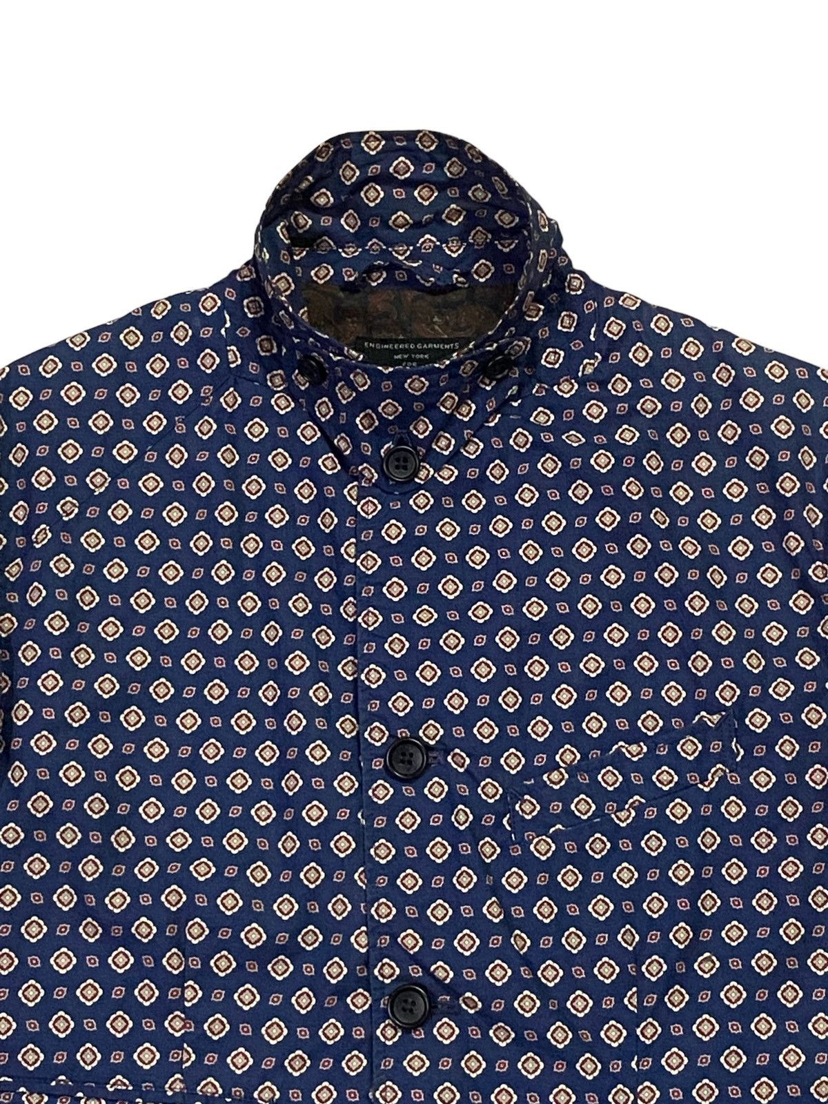 Engineered Garments Engineered Garments Navy Floral Multi-Pocket Jacket/Blazer Size S / US 4 / IT 40 - 11 Thumbnail