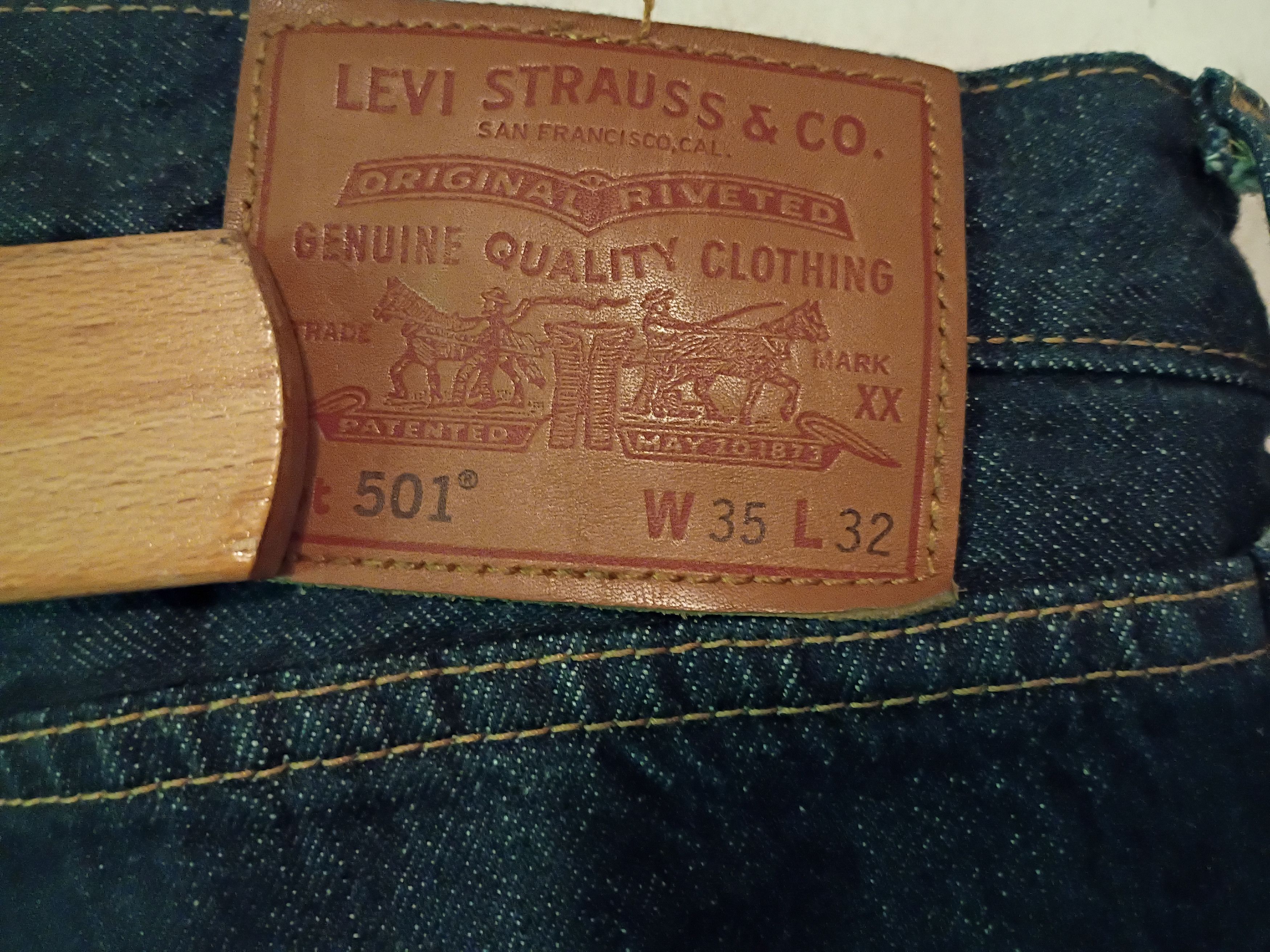 Levi's Levi's premium 501 Selvedge Denim Great condition size 35x32 Size US 35 - 5 Thumbnail