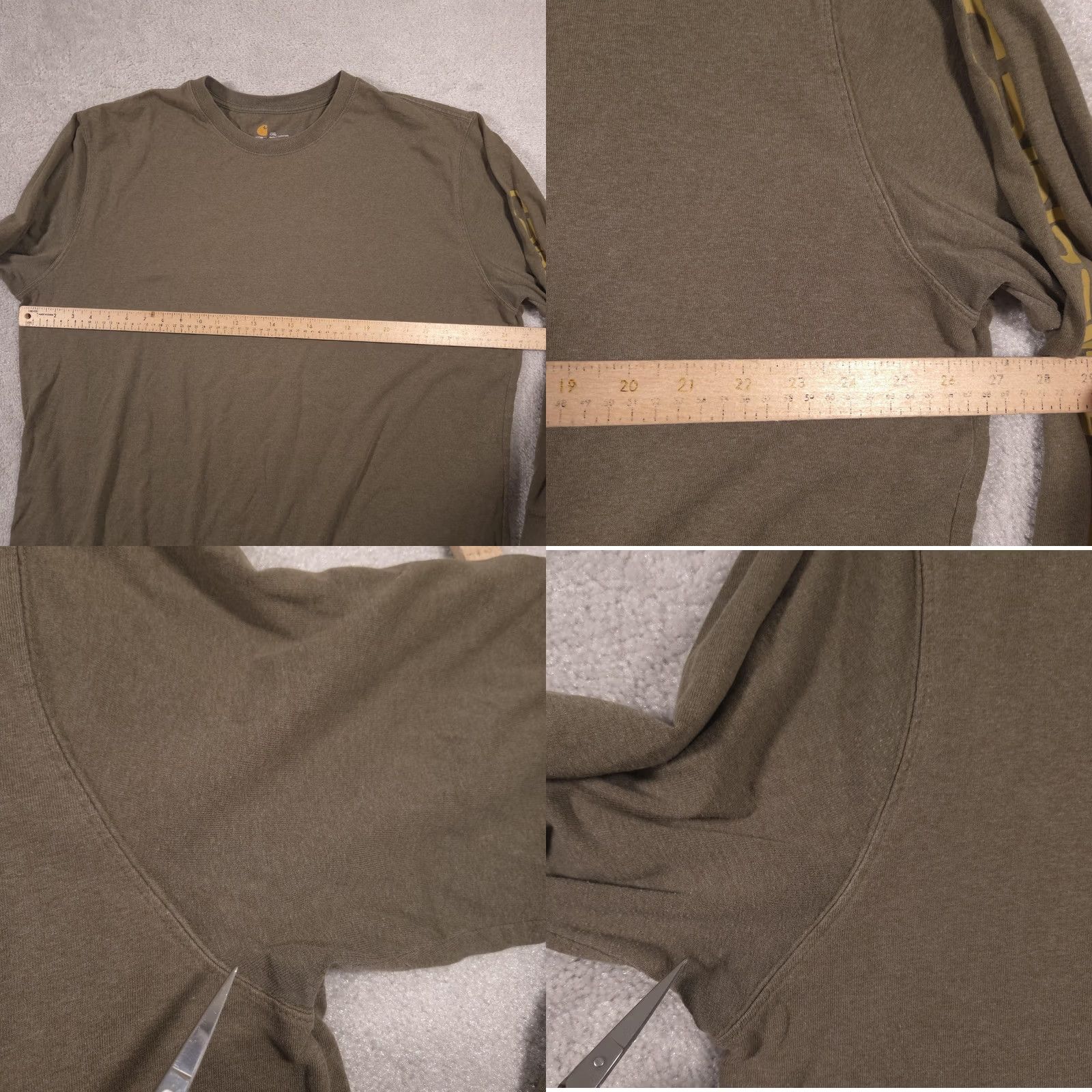 Carhartt Carhartt Mens 2XL Green Long Sleeve Workwear Shirt Graphic Tee Tagless Size US XXL / EU 58 / 5 - 8 Thumbnail