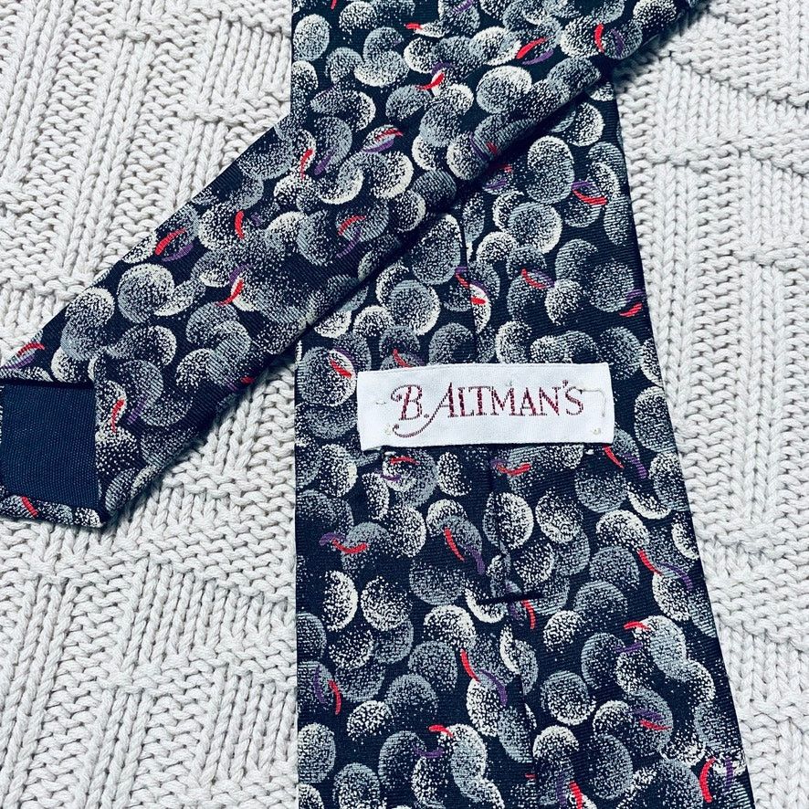 Vintage Vintage B. Altman gray silk tie Size ONE SIZE - 3 Thumbnail