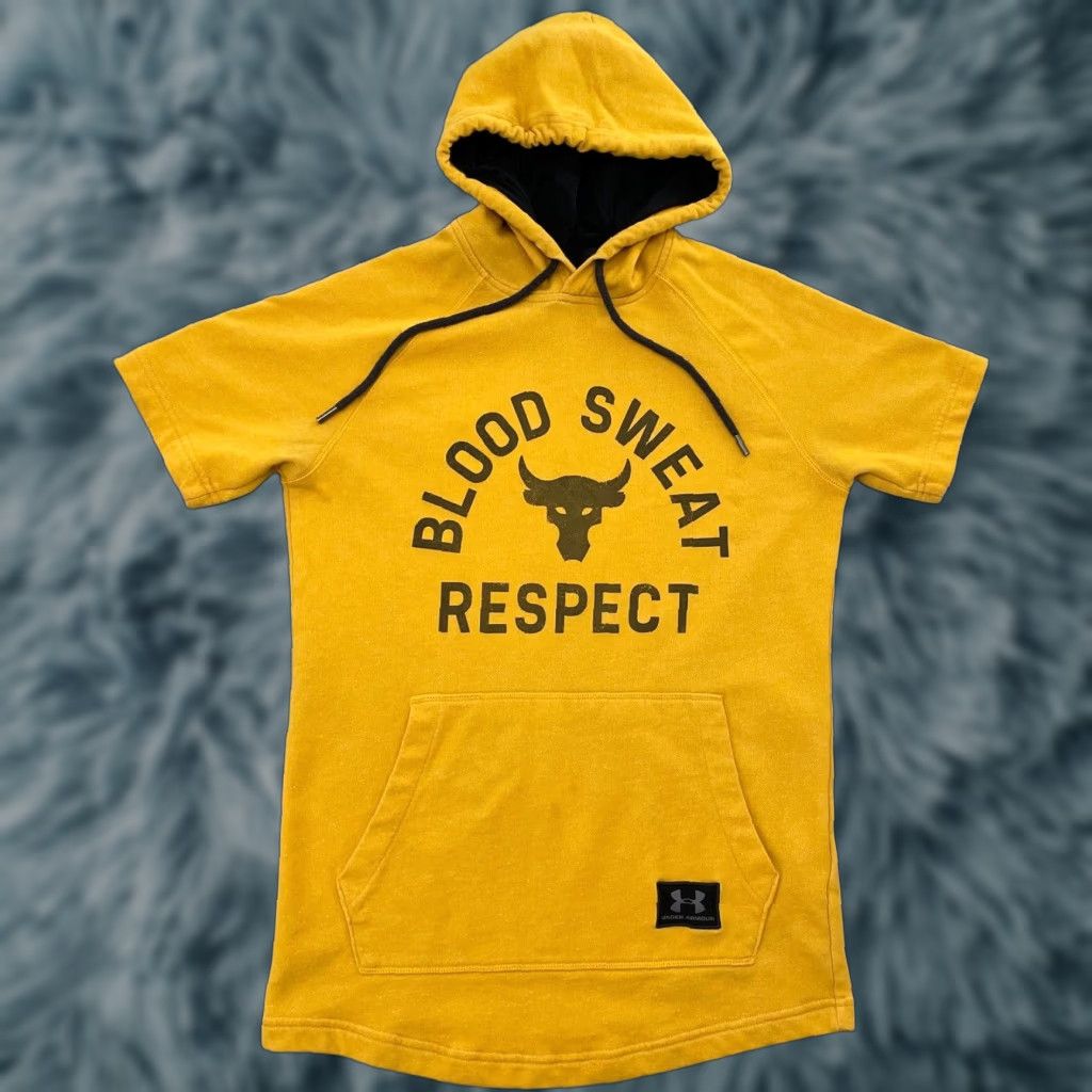 Under Armour Under Armour Project Rock Hoodie Adult Small Yellow Short Sleeve Mens S Pullover Hooded Gym & Training Sweatshirt 90s/Workout Logo Size US S / EU 44-46 / 1 - 1 Thumbnail