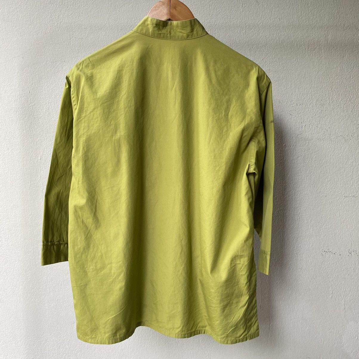 Japanese Brand POWDER Mandarin Chinese Style Green Shirt Size M / US 6-8 / IT 42-44 - 16 Thumbnail