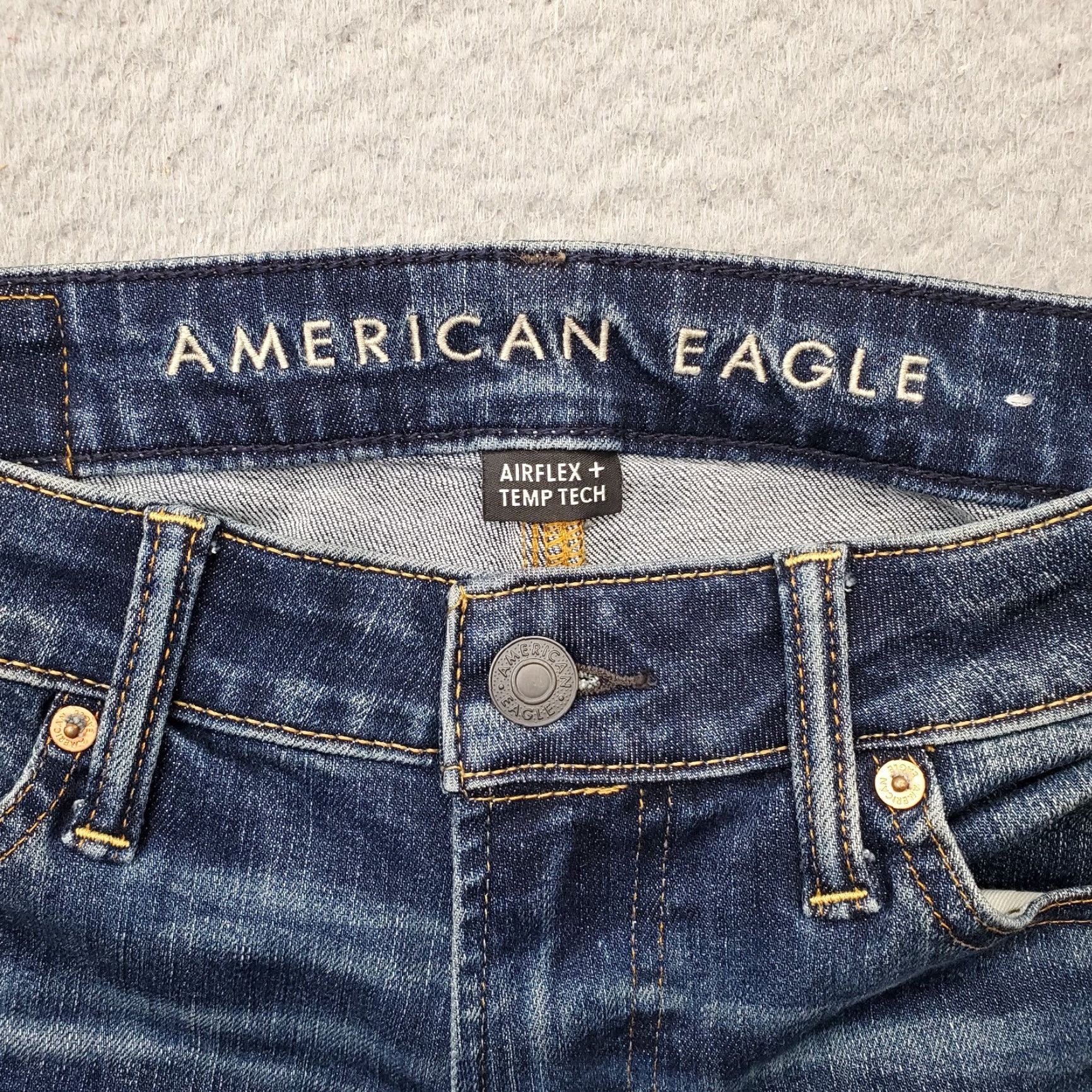American Eagle Outfitters American Eagle Outfitters Jeans Mens 30 Blue Denim Ripped Whiskered 5-Pocket Design Skinny Jeans Size US 30 / EU 46 - 5 Thumbnail