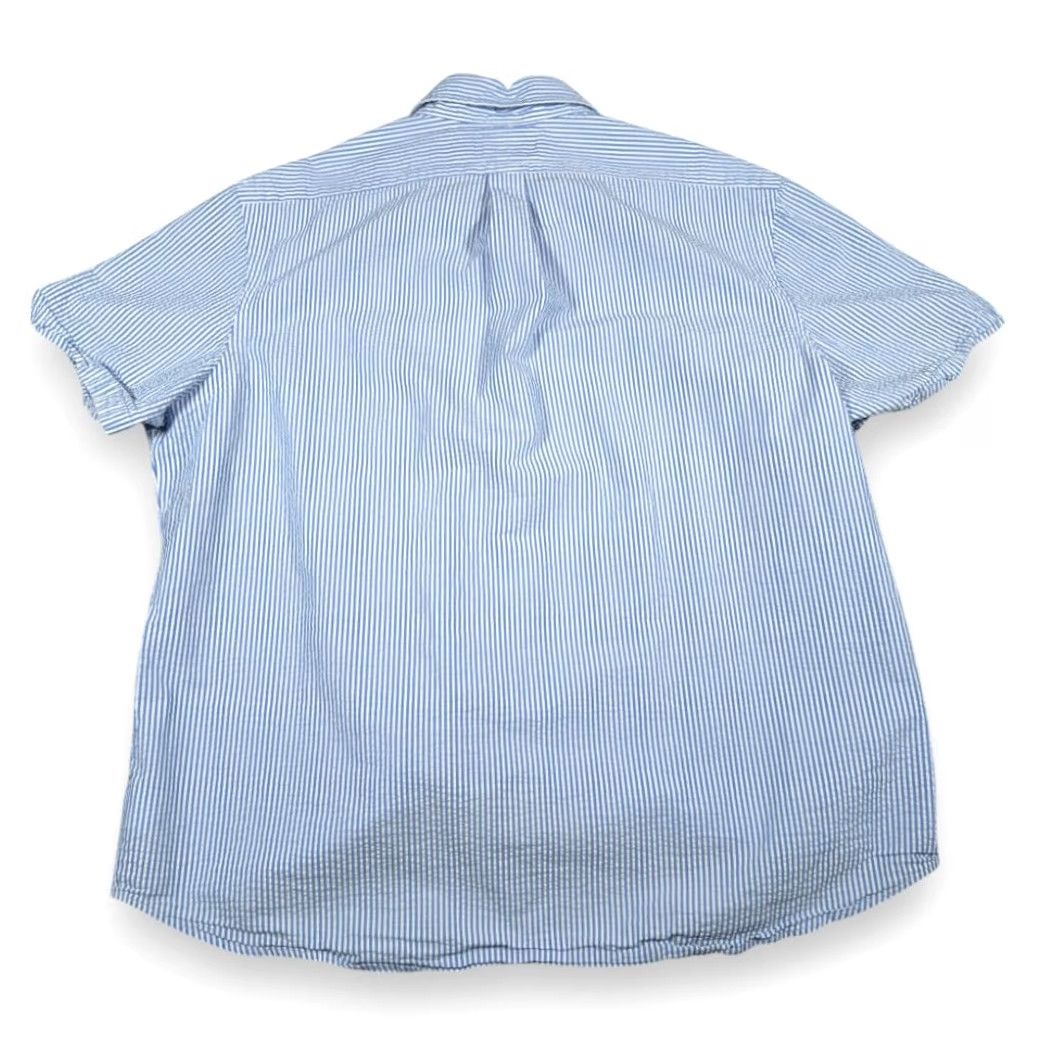 Ralph Lauren Ralph Lauren Shirt Adult 2XL Blue White Striped Seersucker Cotton Preppy Big Size US XXL / EU 58 / 5 - 3 Thumbnail