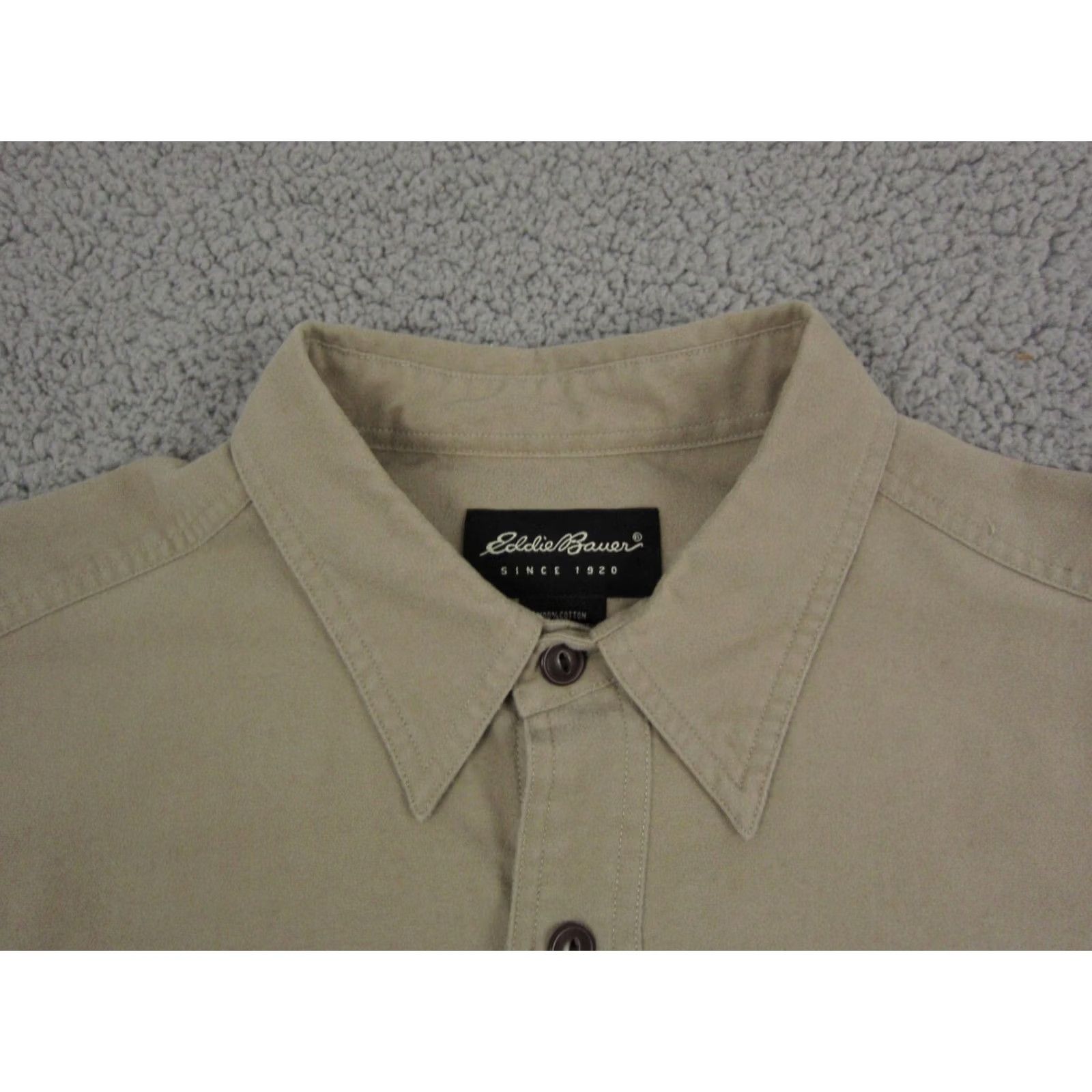 Eddie Bauer VINTAGE Eddie Bauer Shirt Mens LT Green Chamois Flannel 90s Shirt Big & Tall Mens Green 90s Eddie Bauer Shirt Size US L / EU 52-54 / 3 - 5 Thumbnail