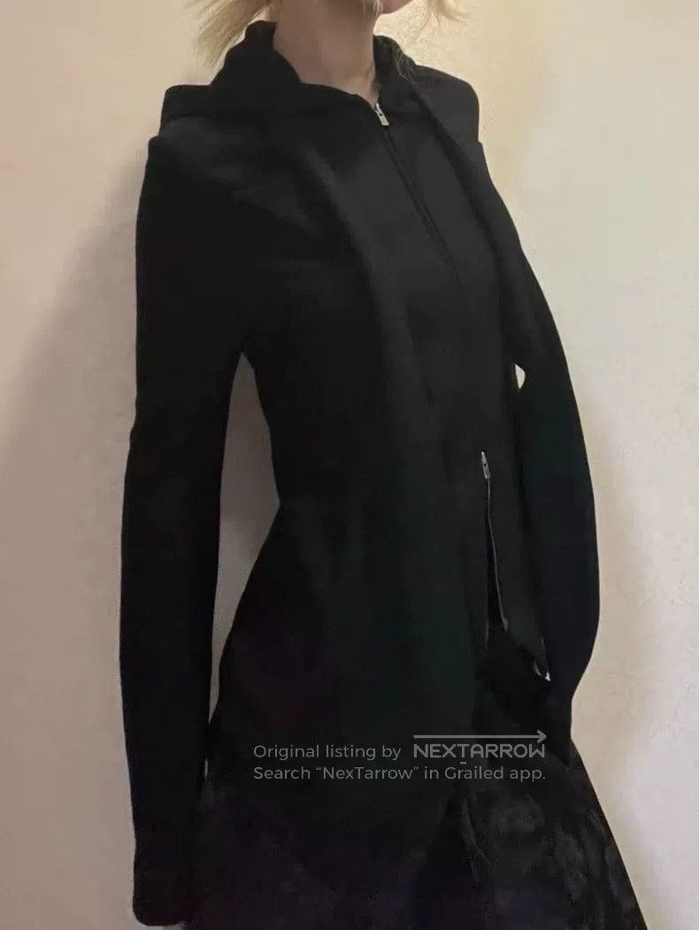 Yohji Yamamoto Yohji Yamamoto 08 AW Red Label Shaped Wool Hooded Suit Jac Size XS / US 0-2 / IT 36-38 - 7 Thumbnail