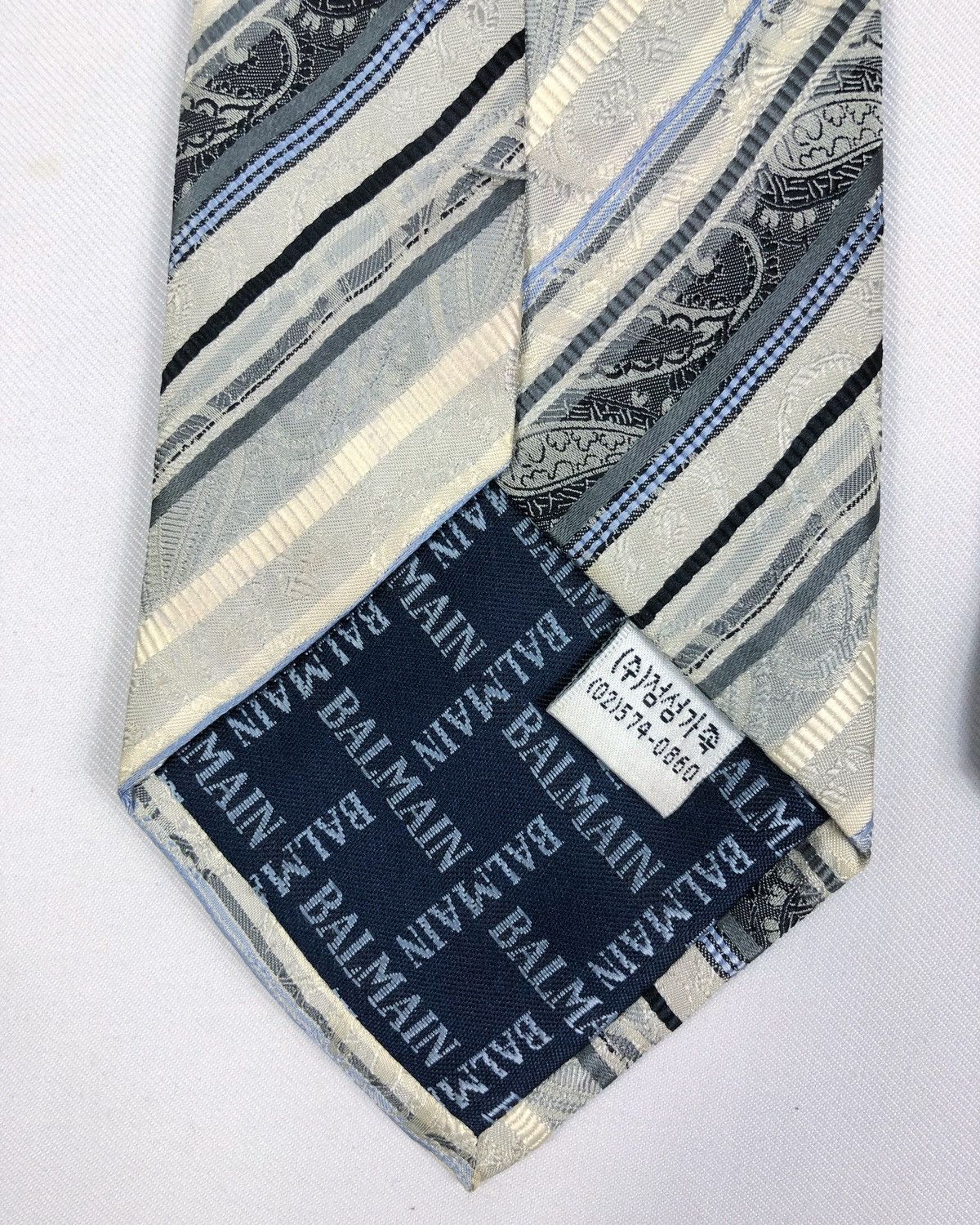 Balmain Rare Balmain Silk Tie Size ONE SIZE - 5 Thumbnail