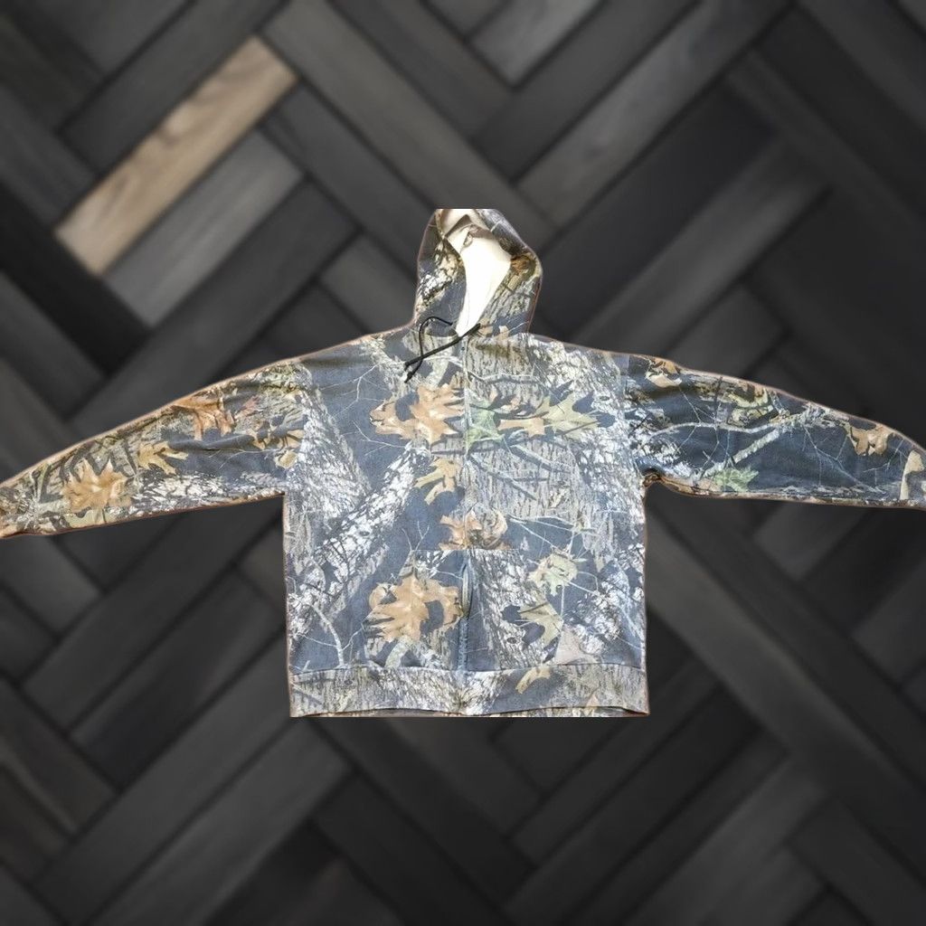 Vintage VINTAGE Mossy Oak Hoodie Mens 2XL Camo Break Up Full Zip Woodstalker Sweatshirt Size US XXL / EU 58 / 5 - 1 Thumbnail