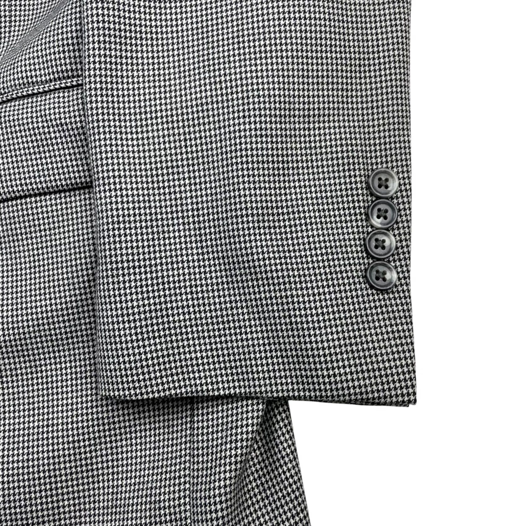 Jos. A. Bank Jos A Bank Men's Gordon Blazer Gray Houndstooth Wool 2-Button 41R Size 42R - 4 Thumbnail
