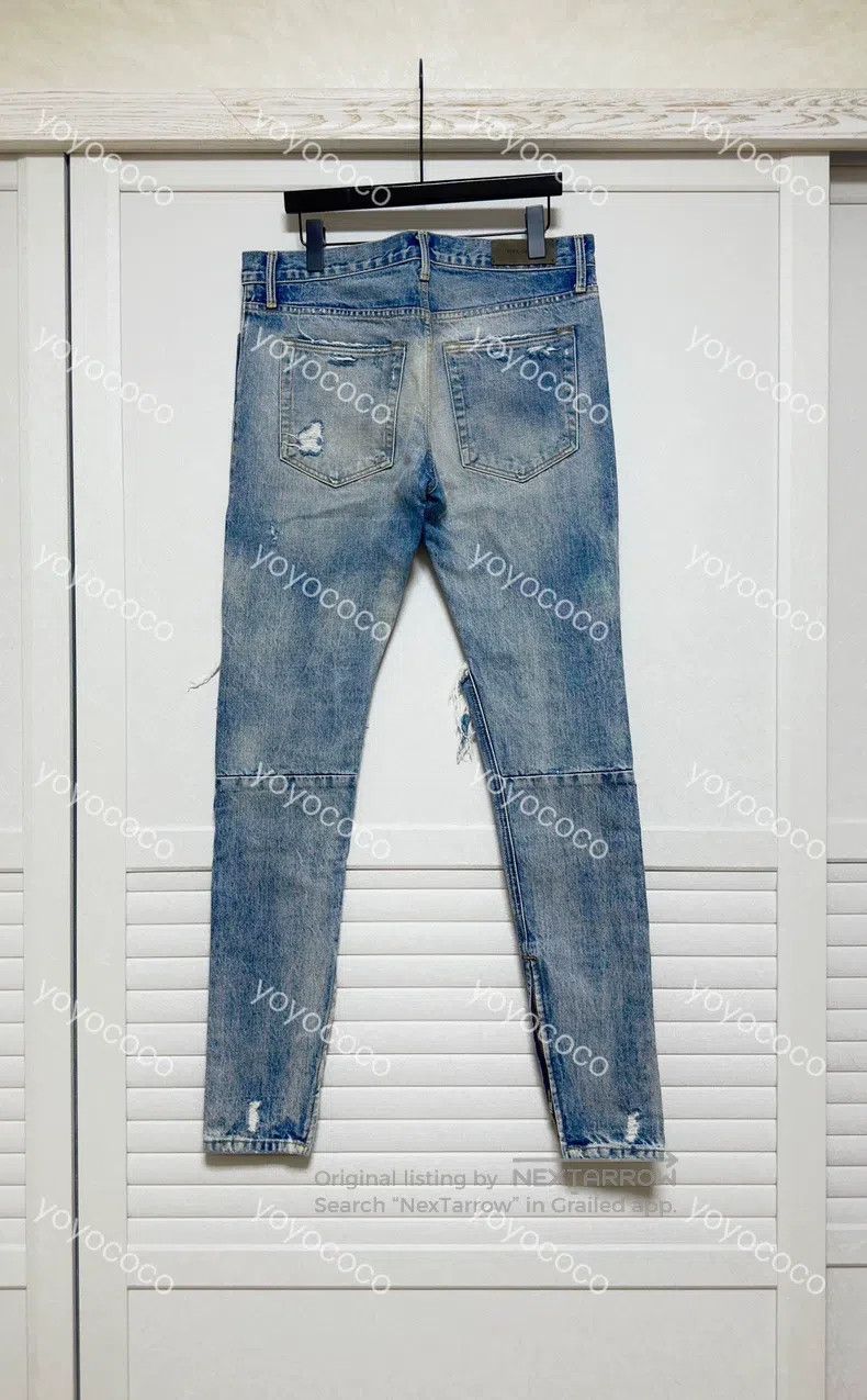 Fear of God Fear of God 4th Season 2nd Knife Cut Destruction Blue Cow Size US 32 / EU 48 - 2 Thumbnail