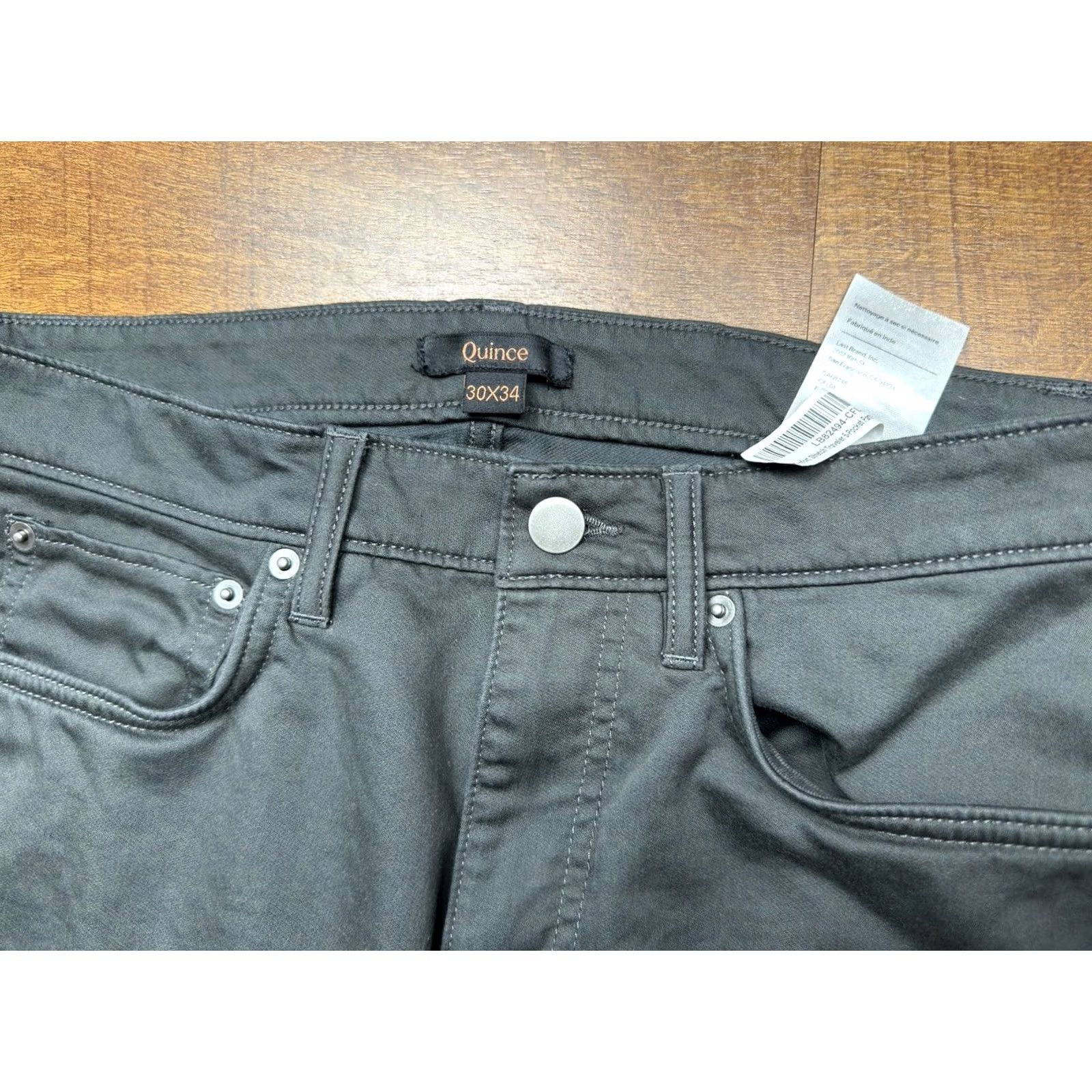 Quince Quince Men Comfort Stretch Traveler 5 Pocket Pants Slim Charcoal 30X34 Size US 30 / EU 46 - 5 Thumbnail