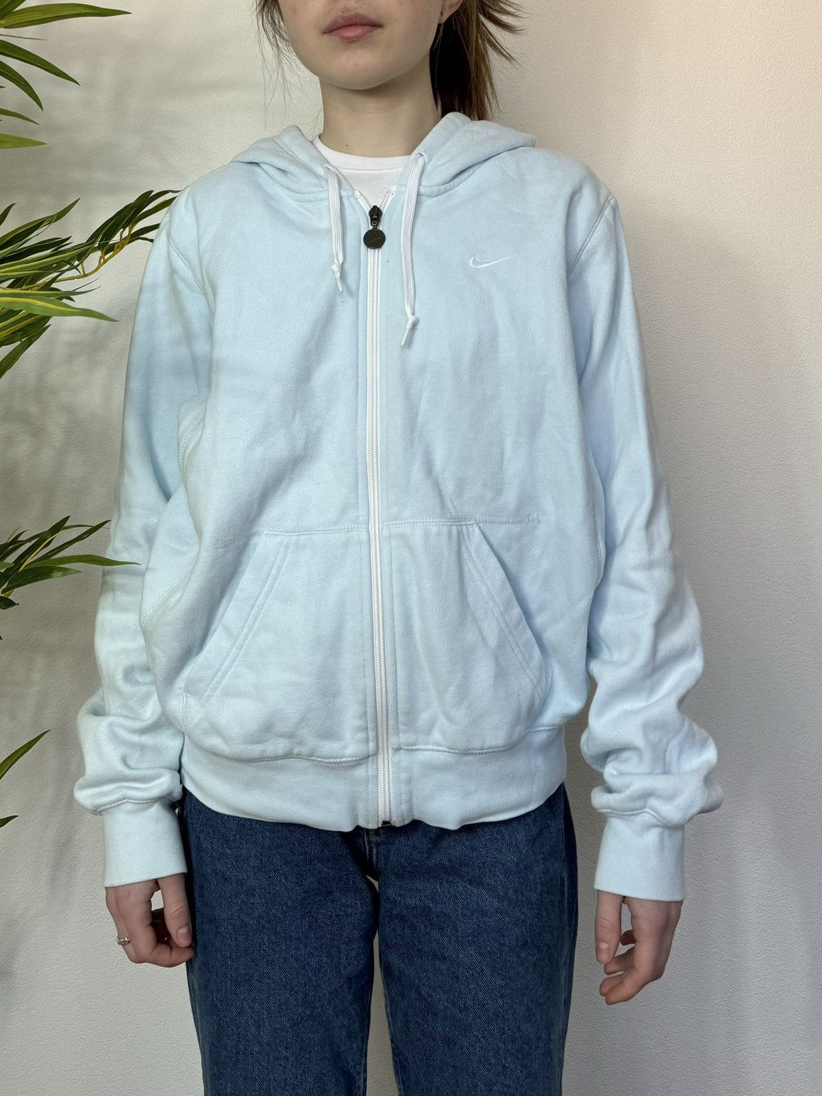 Nike VINTAGE NIKE 1990s BABY BLUE WMNS HOODIE Size L / US 10 / IT 46 - 3 Thumbnail