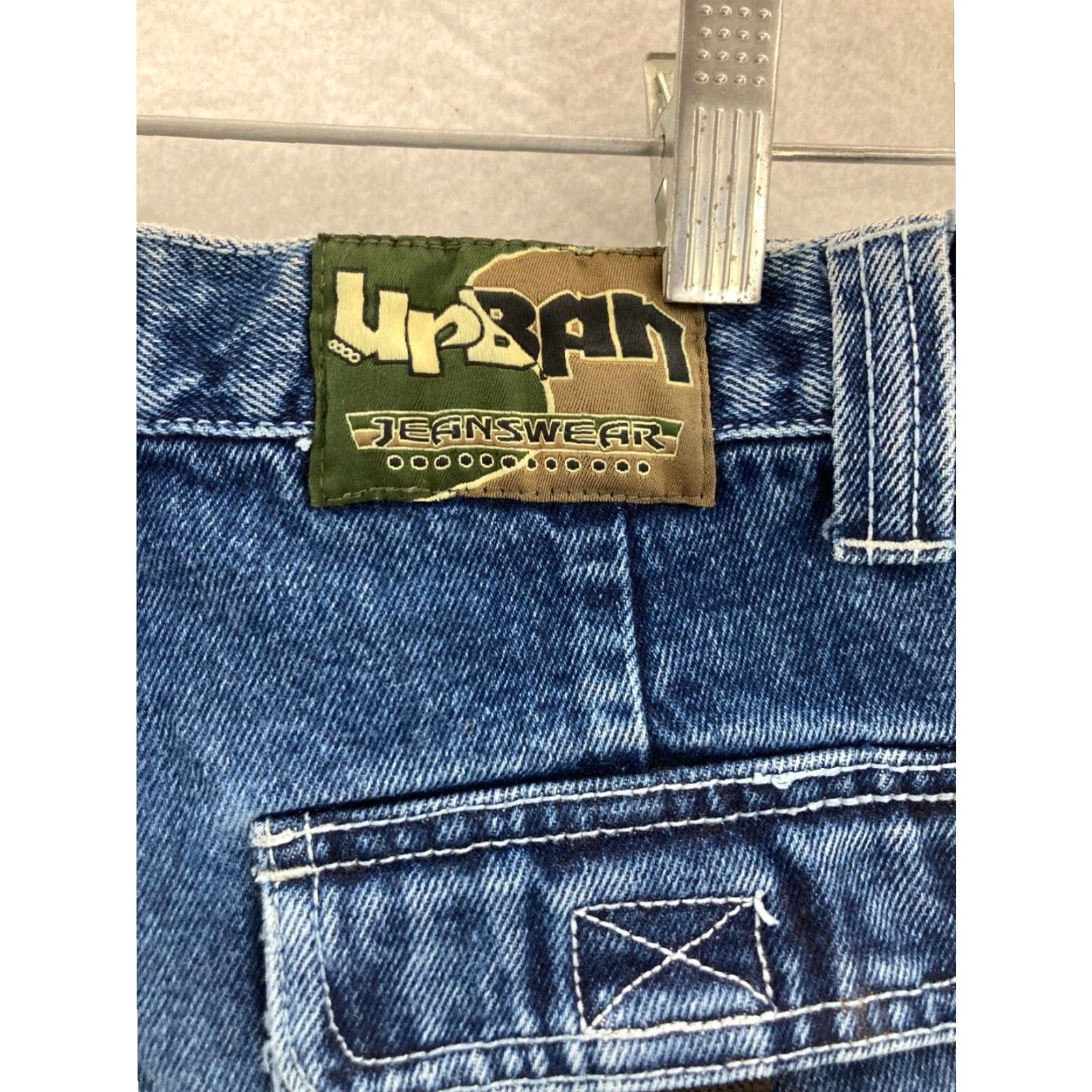 Vintage Womens Urban Jeans 10 Cargo Pockets Double Knee 24X21 Extra Large XL Size 32" / US 10 / IT 46 - 6 Thumbnail