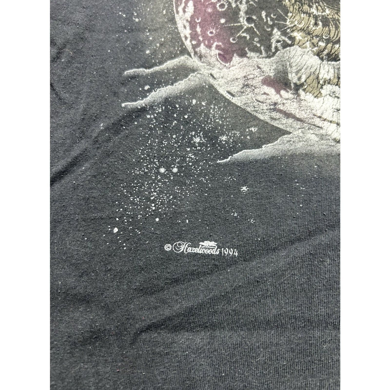 Vintage VINTAGE 90s T-SHIRT Wolf Nature Moon Phoenix Arizona Boxy Medium M & M Men Black Regular Size M Size US M / EU 48-50 / 2 - 3 Thumbnail