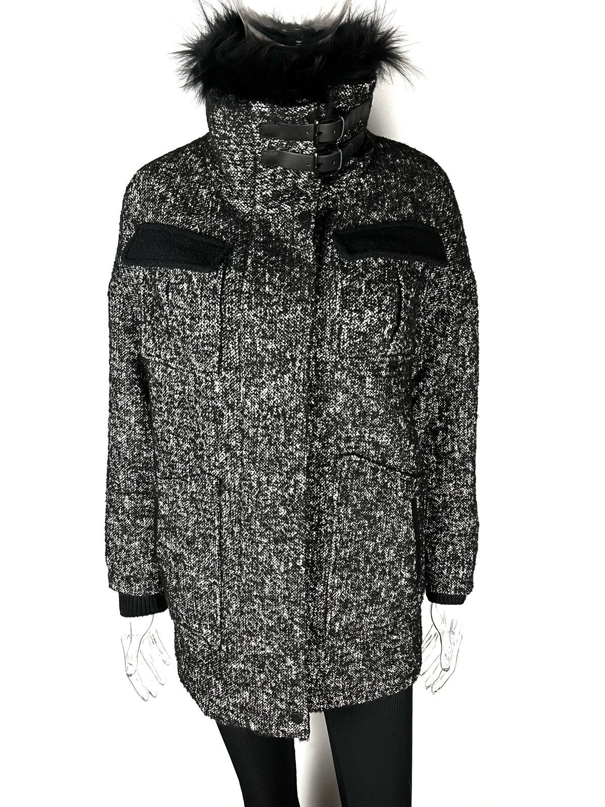 Gerard Darel Gerard Darel tweed coat jacket fur trim collar Size M / US 6-8 / IT 42-44 - 2 Thumbnail
