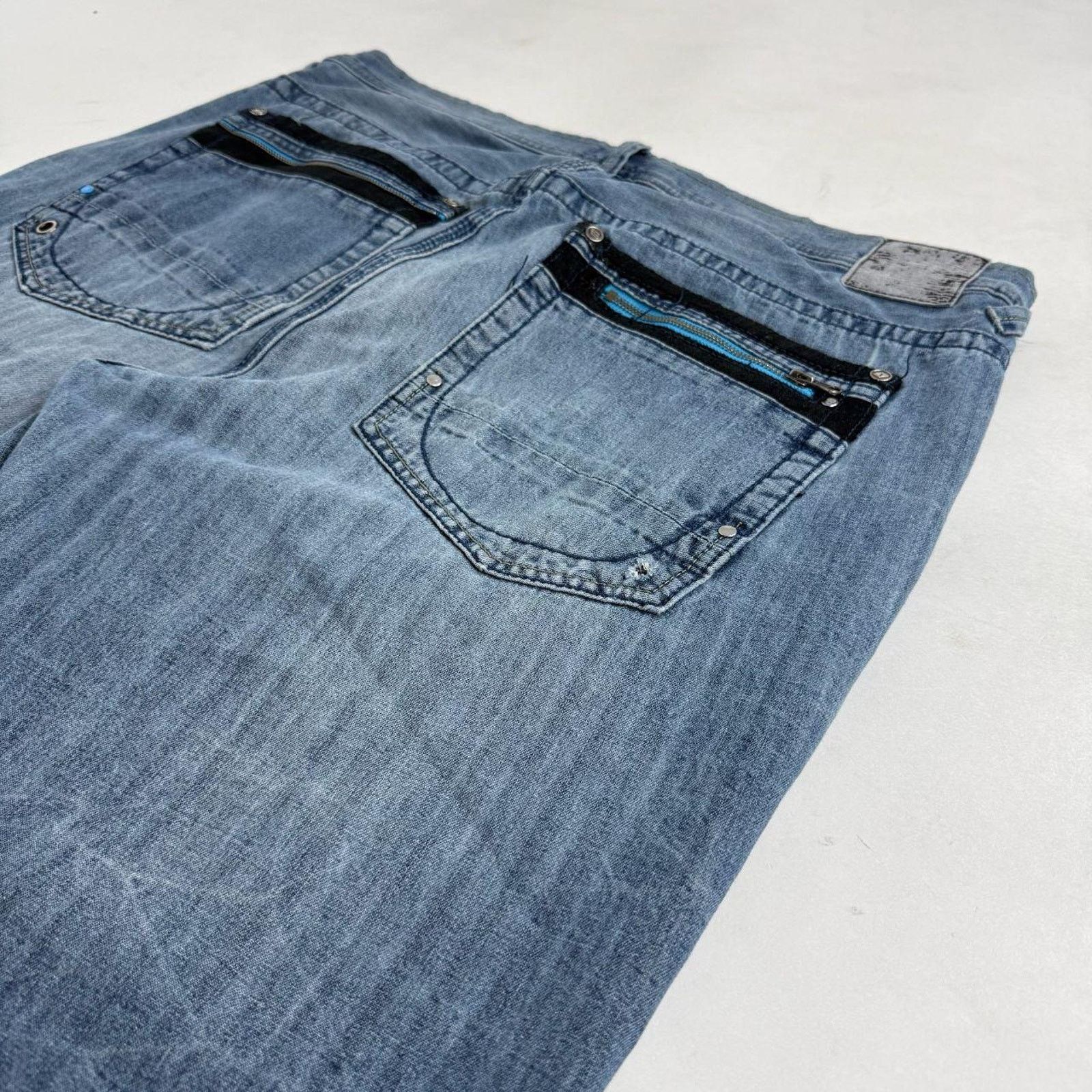 Enyce × Japanese Brand × Vintage Vintage y2k rare zippered enyce skater archive baggy jeans Size US 40 / EU 56 - 2 Thumbnail