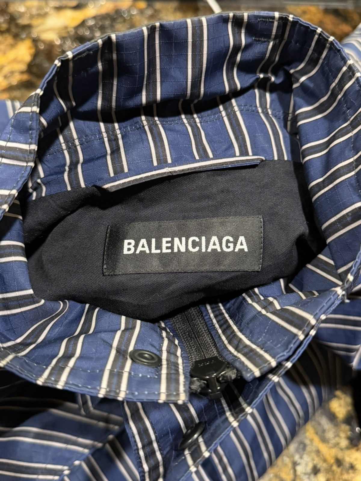 Balenciaga Balenciaga Ripstop Oversized Blue Striped 2020 Parka Jacket Size US S / EU 44-46 / 1 - 15 Thumbnail
