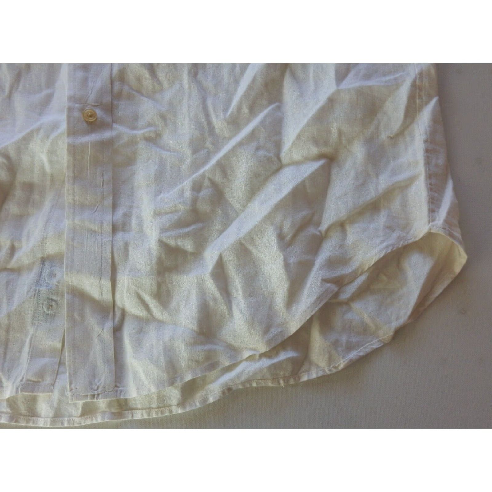 Nautica VINTAGE Nautica Linen Button-Up Shirt Big & Tall XLT White Long Sleeve Mens Size US XL / EU 56 / 4 - 3 Thumbnail