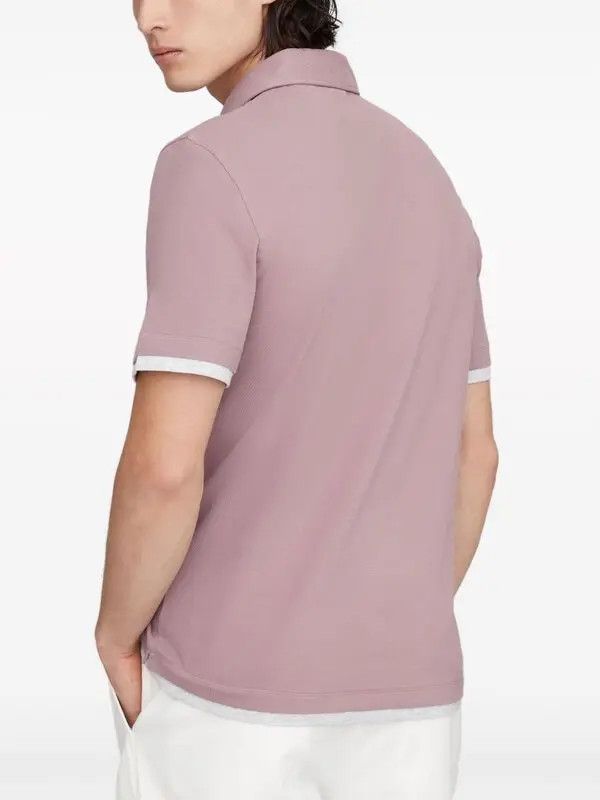Brunello Cucinelli o1y0526 Polo Shirt in Mauve Size US XS / EU 42 / 0 - 5 Thumbnail