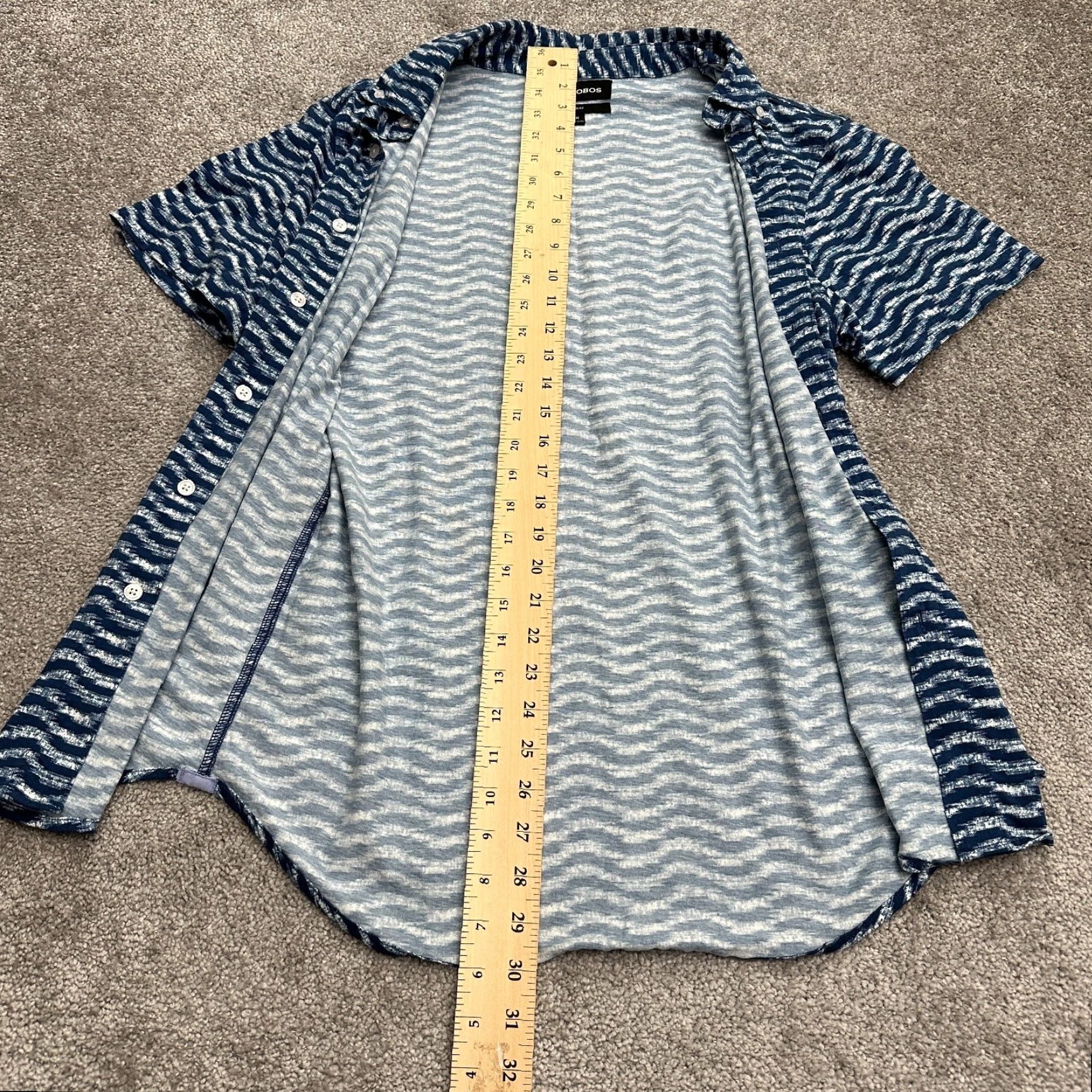 Bonobos Bonobos Slim Fit Button-Up Shirt Mens Medium Blue White Striped Short Sleeve Casual Size US M / EU 48-50 / 2 - 7 Thumbnail