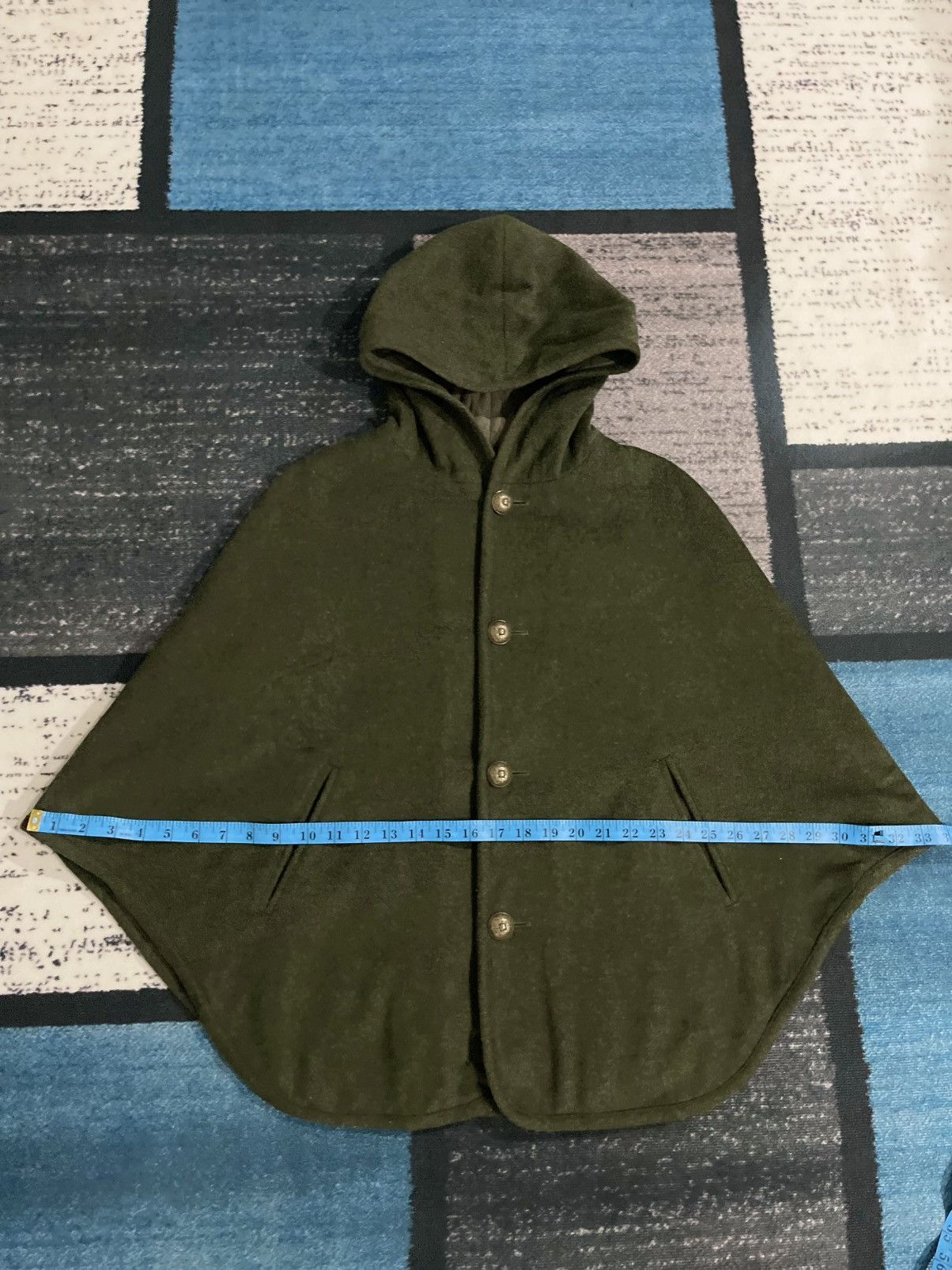 A.P.C. Vintage A.P.C Button Hoodie Wool Poncho Size XS / US 0-2 / IT 36-38 - 9 Thumbnail