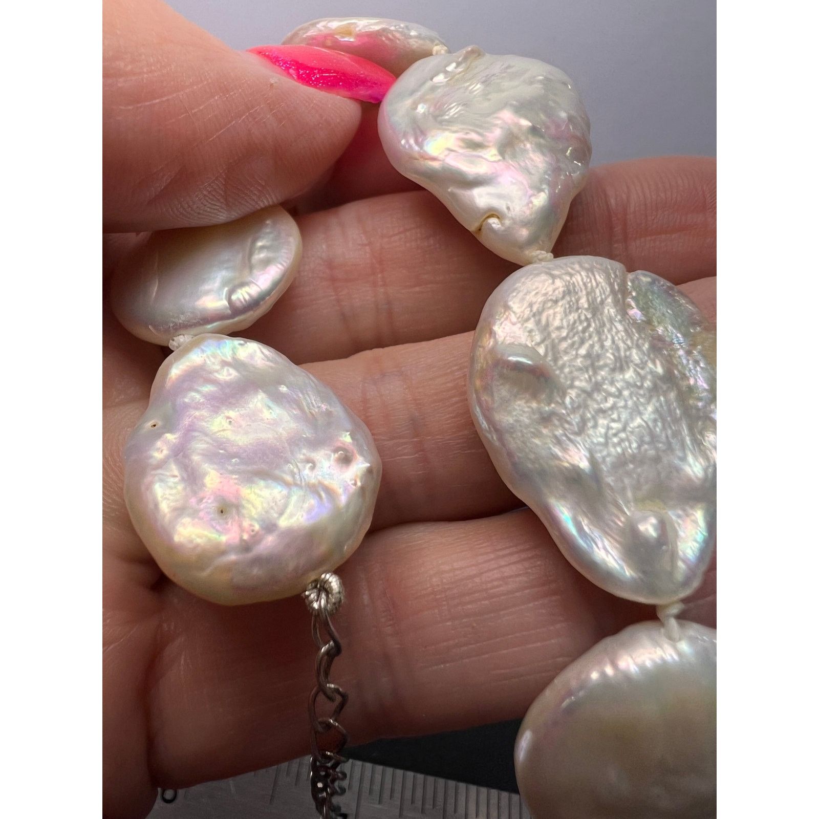 Other Cultured coin pearls bracelet with sterling silver clasp Size ONE SIZE - 5 Thumbnail