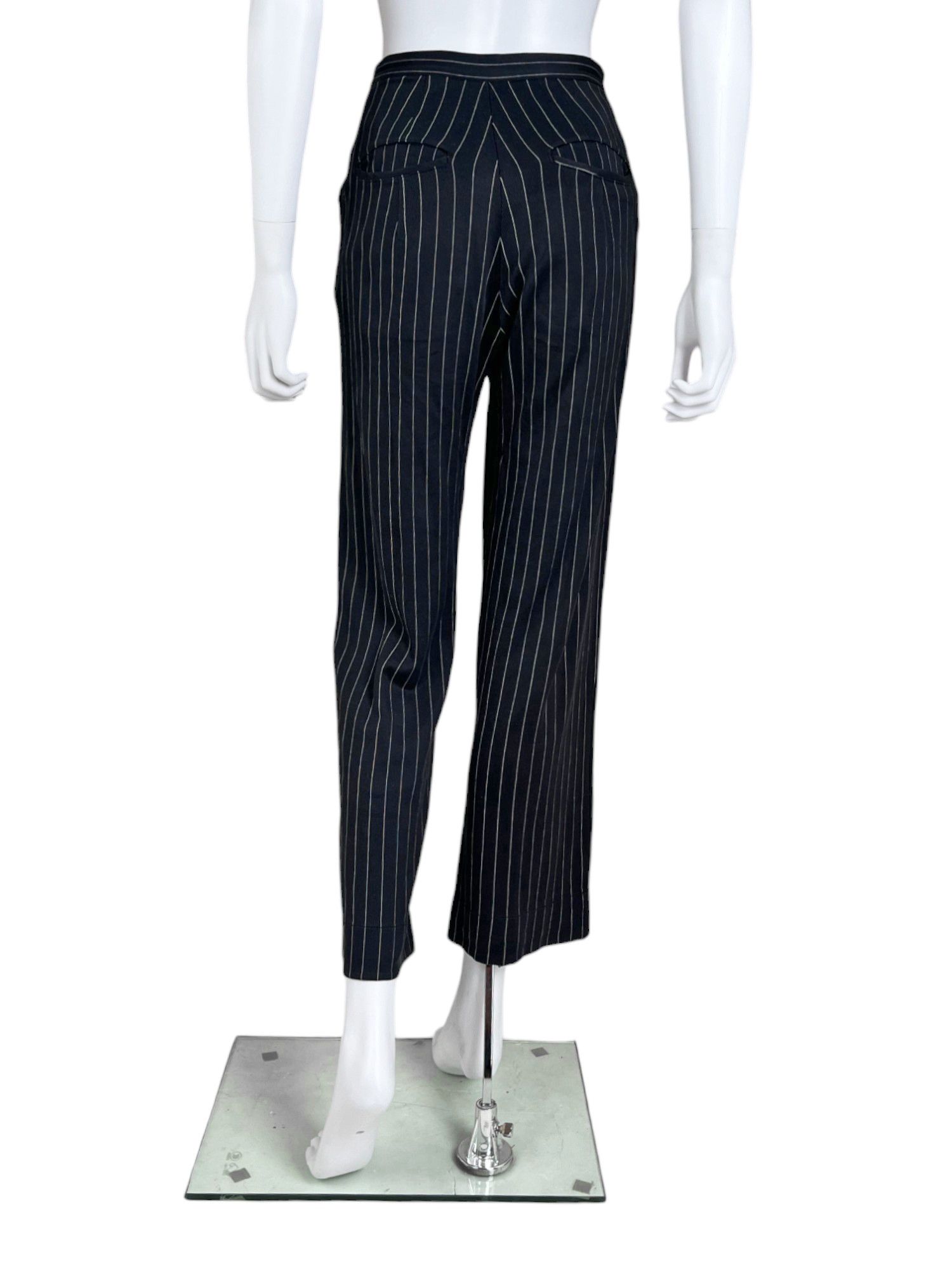 Yohji Yamamoto 2000's Striped Black Pants Size 26" / US 2 / IT 38 - 3 Thumbnail