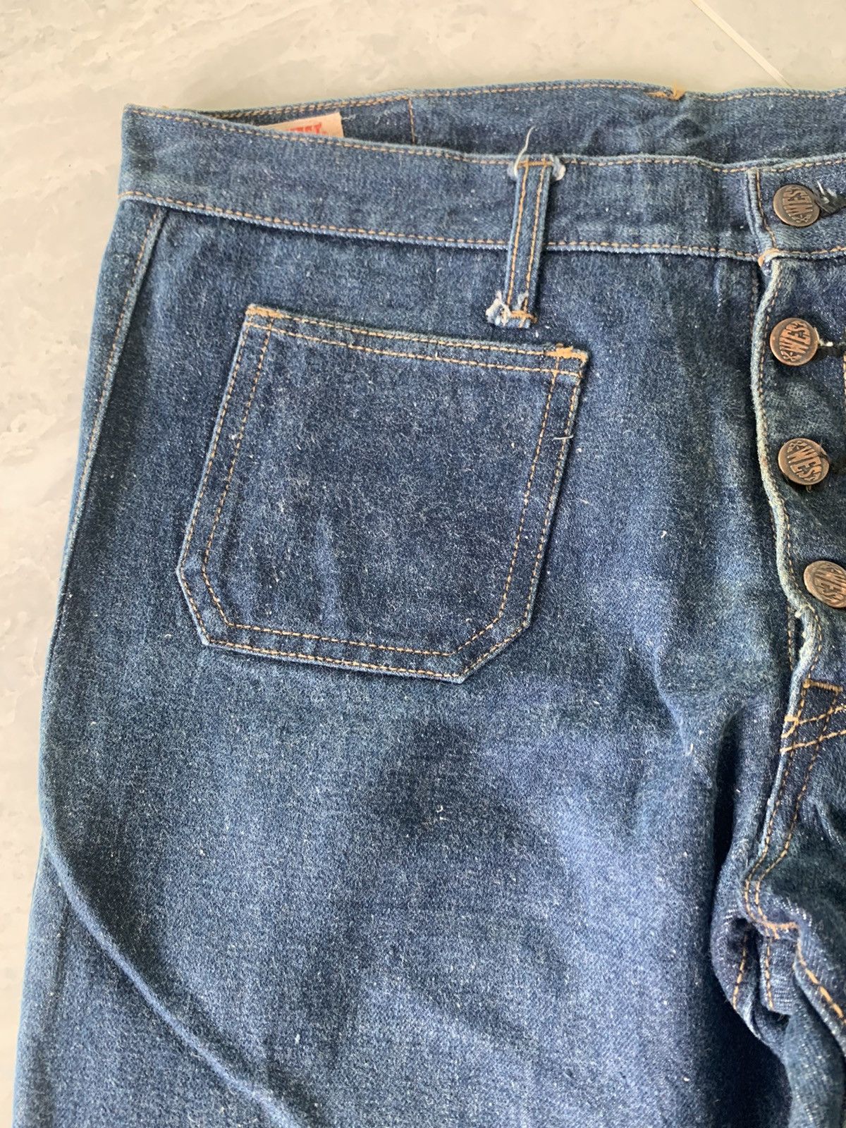 Japanese Brand × Sugar Cane × Vintage Vintage 70s Canton X West Flared denim Size US 34 / EU 50 - 6 Thumbnail