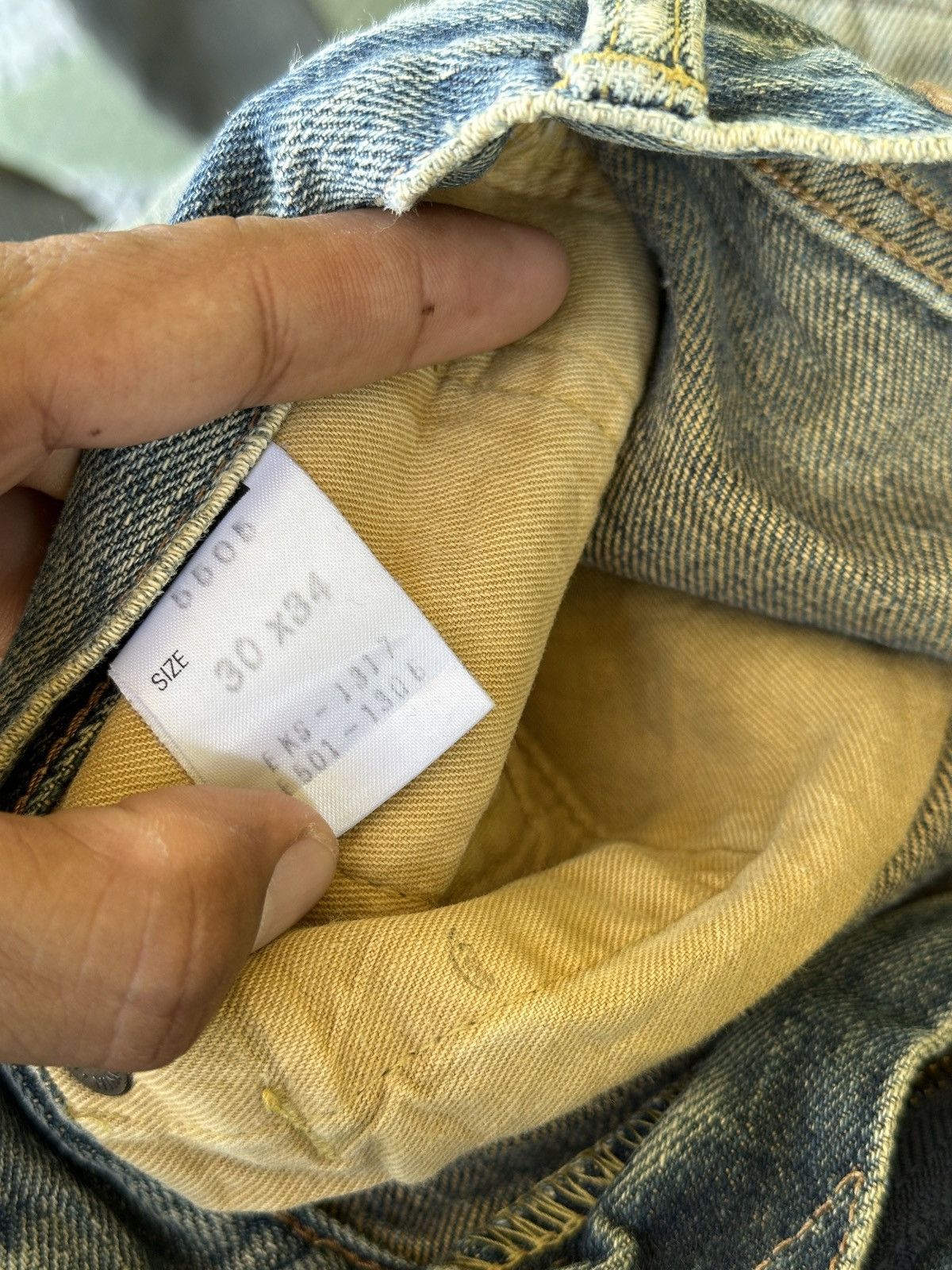 Kapital Trashed Distress Vintage Edwin 505X Selvedge Denim 31x41 Size US 31 - 16 Thumbnail