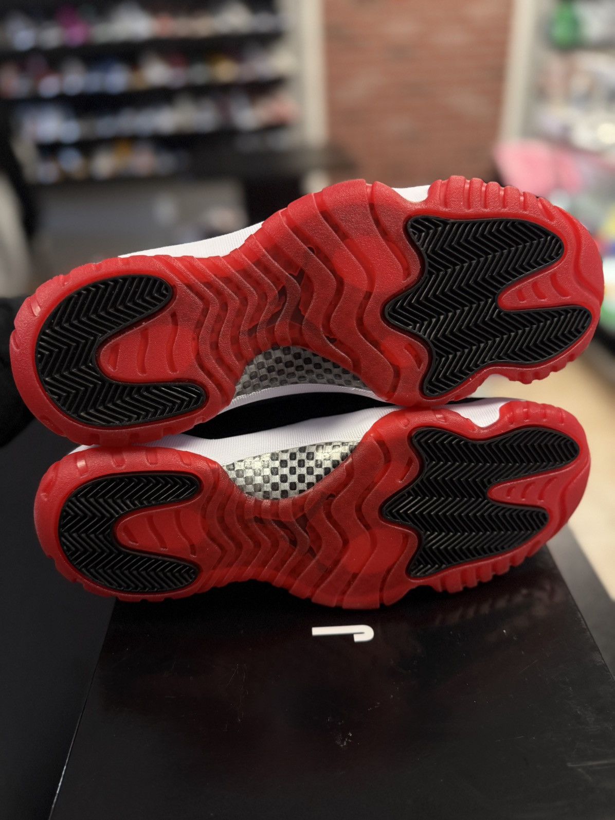 Jordan Brand × Nike Jordan 11 High Top Bred Velvet Women’s Size 12/10.5M NEW Size US 10.5 / EU 43-44 - 10 Thumbnail