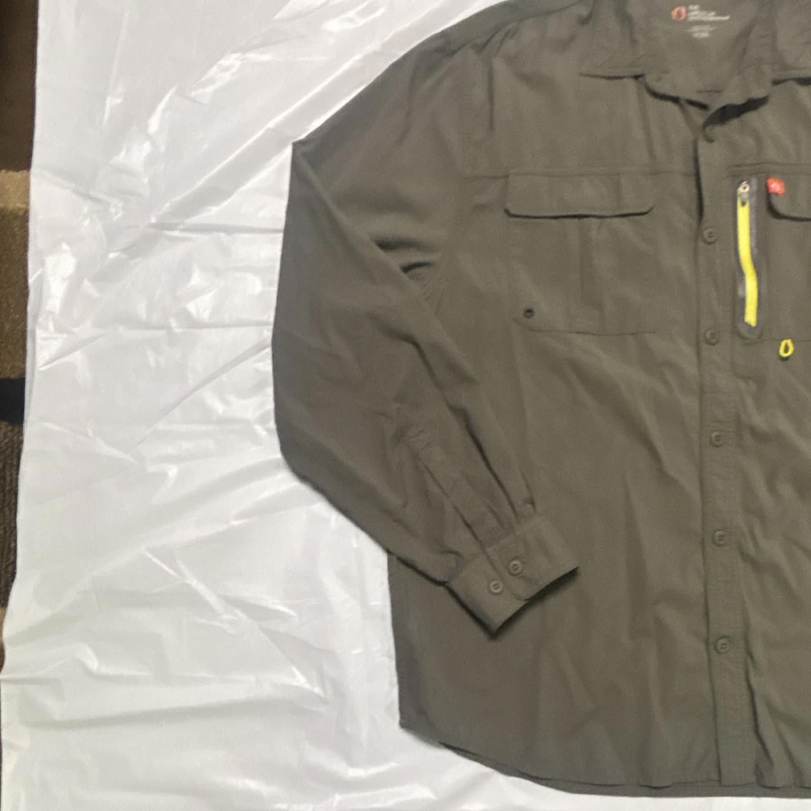 Other American Outdoorsman Button-Up Shirt Olive XXL Long Sleeve Size US XXL / EU 58 / 5 - 2 Thumbnail
