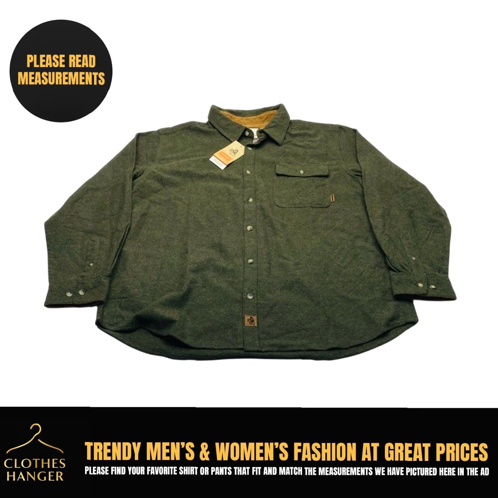 Vintage LEGENDARY WHITETAILS Buck Camp Flannel Chamois Shirt Mens XL Green NWT 8022 Buck Camp Flannel Chamois Shirt Mens XL Green NEW 8022 Size US XL / EU 56 / 4 - 2 Thumbnail