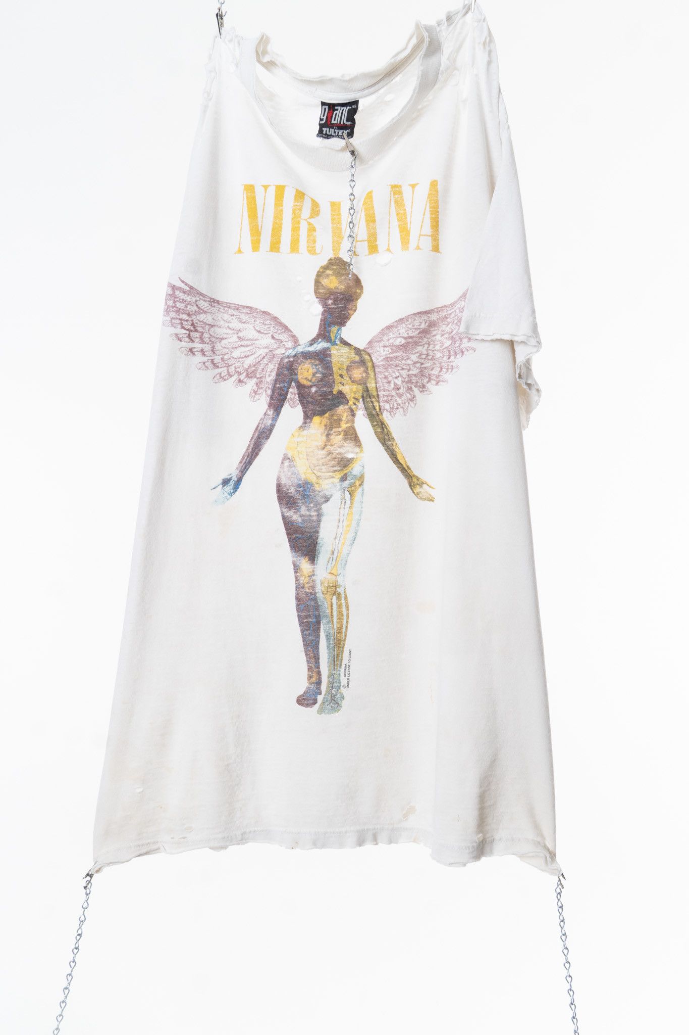 Vintage VINTAGE 1993 NIRVANA ‘IN UTERO’ THRASHED BANDT-SHIRT Size US XL / EU 56 / 4 - 14 Thumbnail