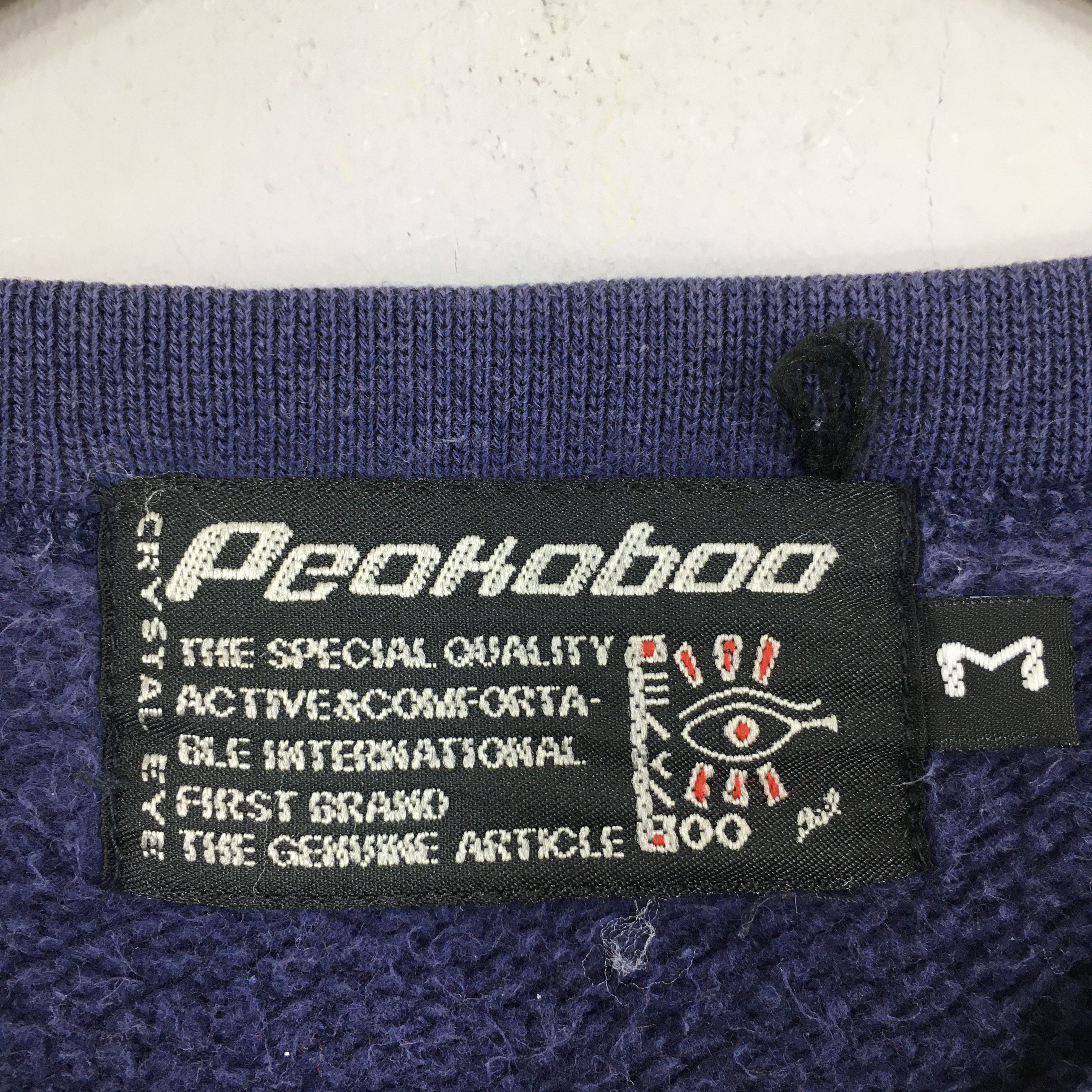 Japanese Brand × Vintage Vintage 90s Peakaboo Surf Blue Sweatshirt Medium Size US M / EU 48-50 / 2 - 7 Thumbnail