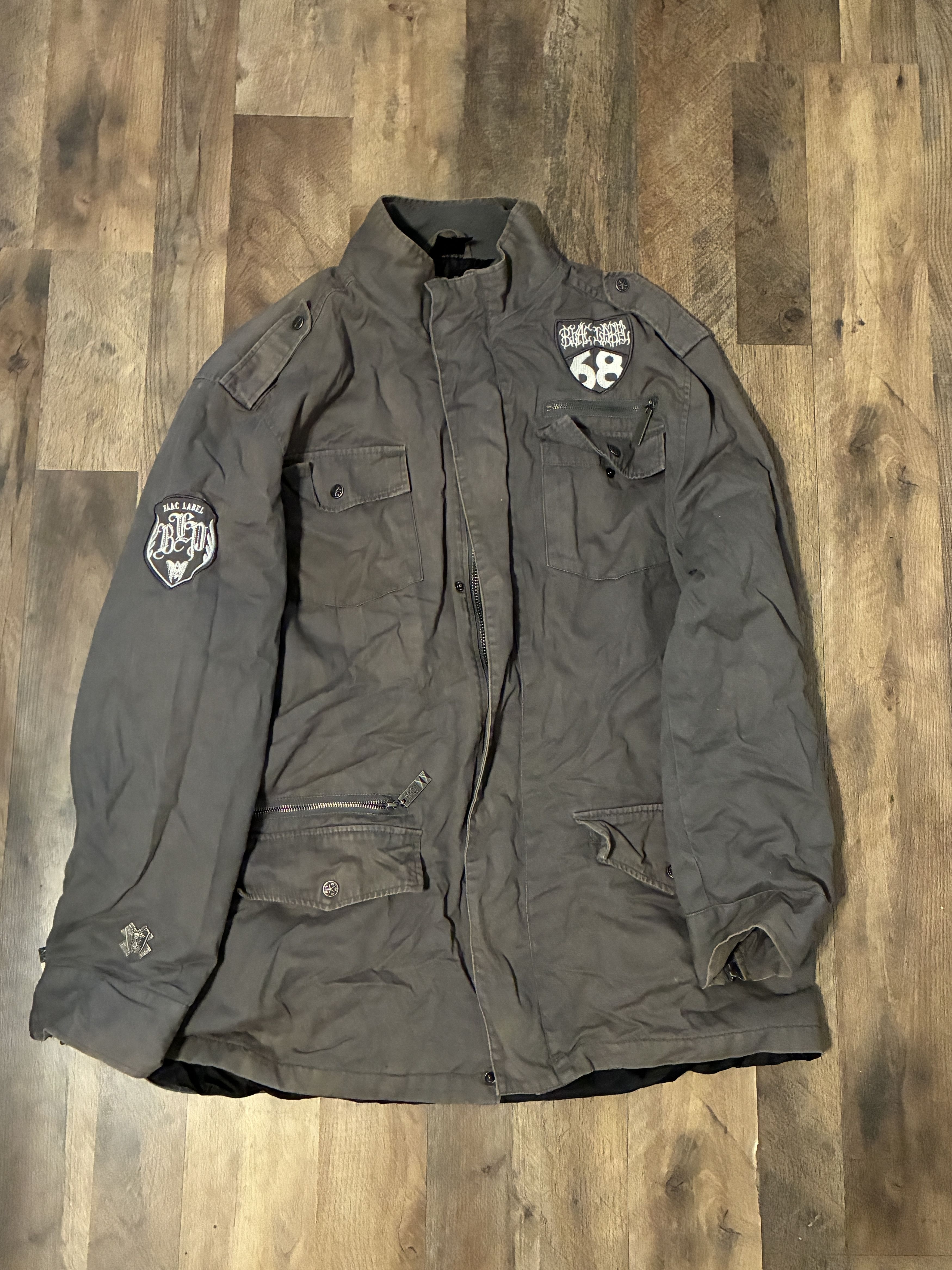 Black Label Blac Label 68 Jacket Coat Zip Pockets & Patches XL READ Size US XL / EU 56 / 4 - 1 Thumbnail
