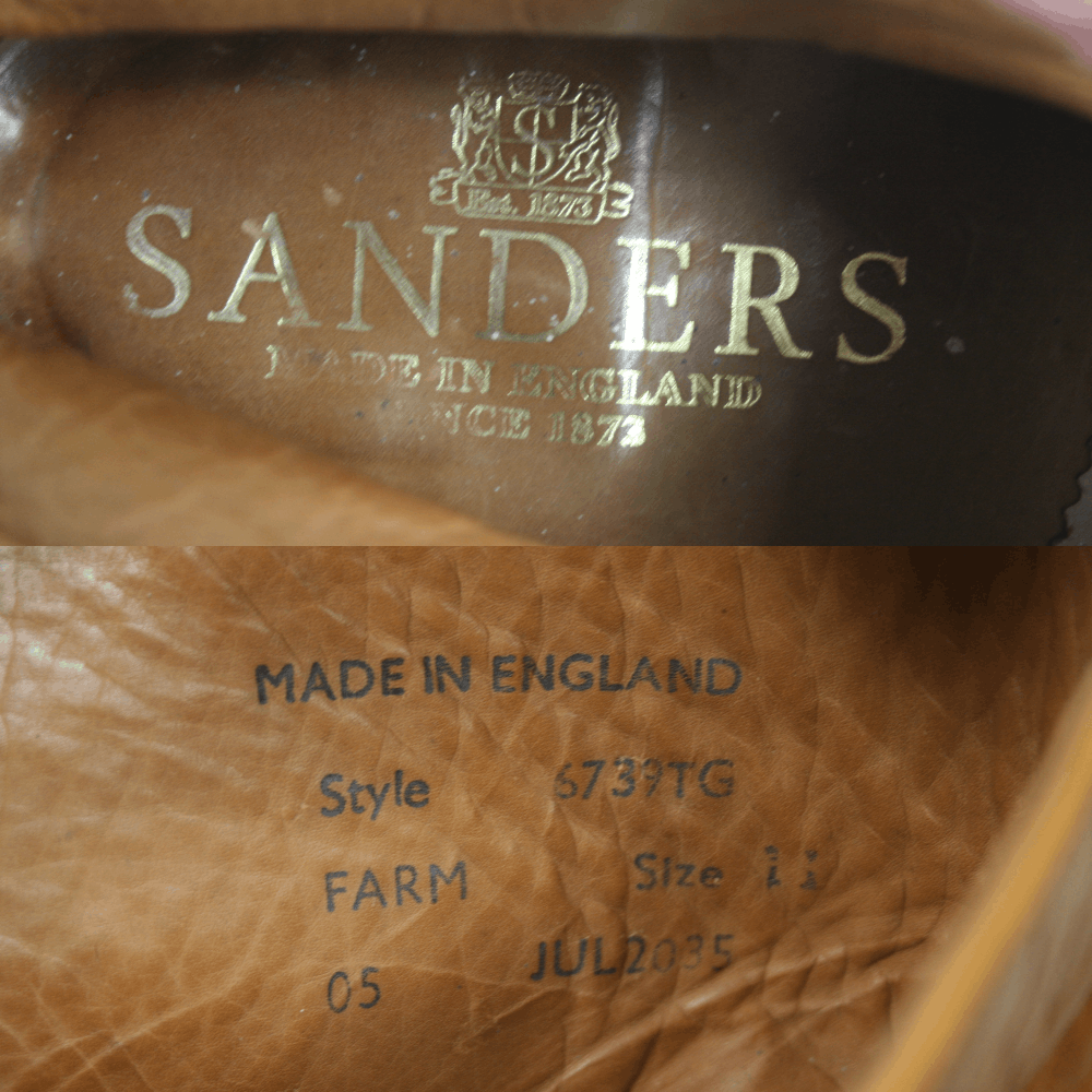 Sanders Leather Brogue Boots Made in England Size US 12 / EU 45 - 10 Thumbnail