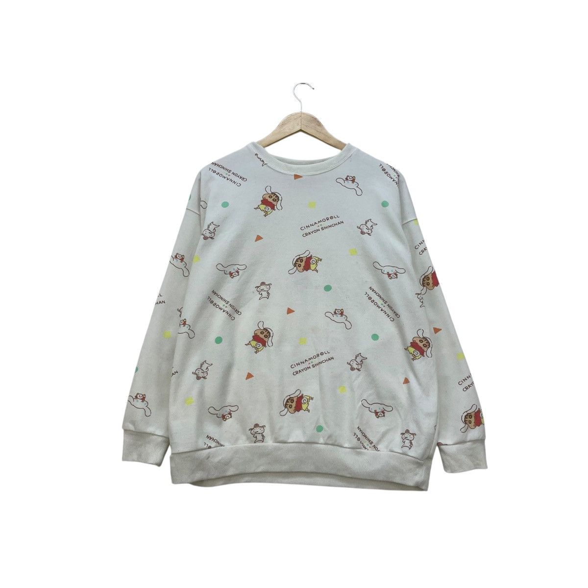 Anime 💥Vintage Crayon Shinchan Fullprint Monogram Sweatshirt Size US M / EU 48-50 / 2 - 1 Thumbnail
