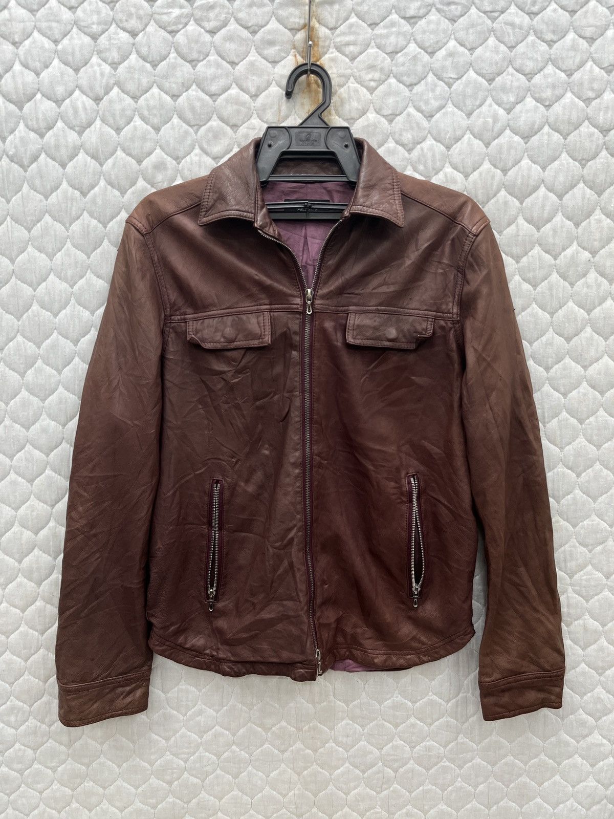 Genuine Leather 🔥🔥🔥ARCHIVE BLUE WORK LAMB SKIN LEATHER JACKET Size US S / EU 44-46 / 1 - 1 Thumbnail