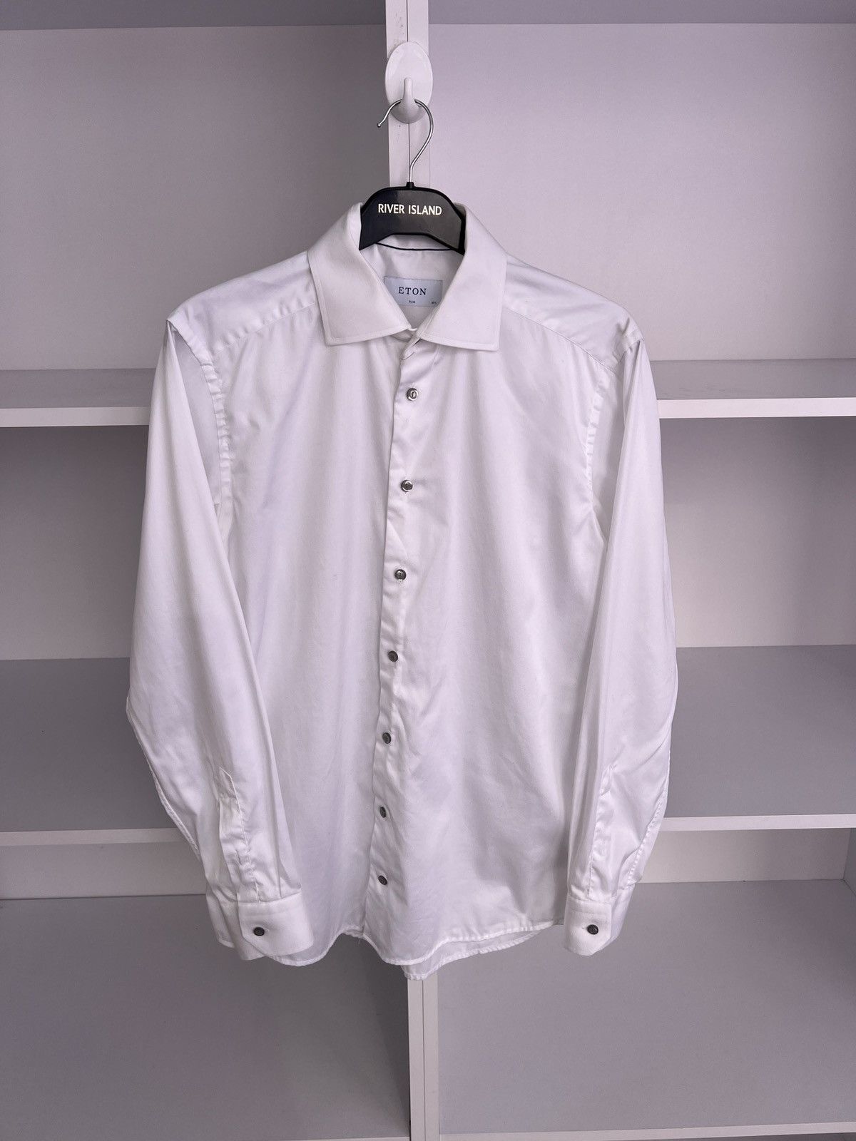 Eton × Vintage Vintage Eton Denim White Button Up Shirt Size US M / EU 48-50 / 2 - 5 Thumbnail