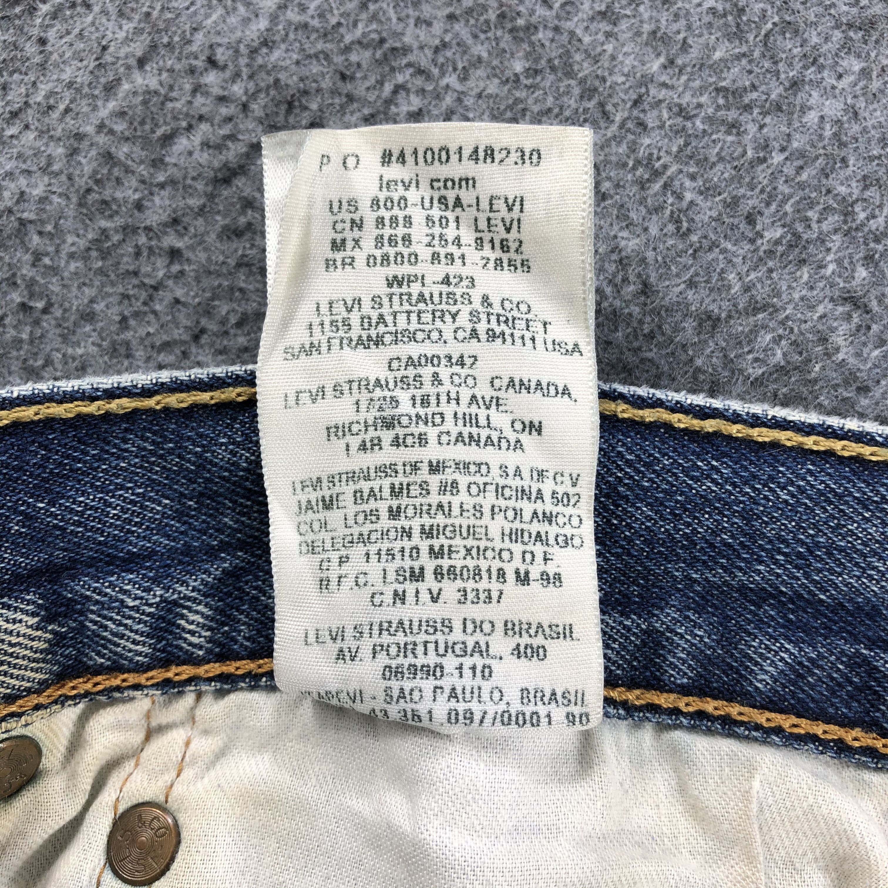 Levi's Vintage Blue Wash Levis 501 Jeans-J1460 Size US 35 - 13 Thumbnail