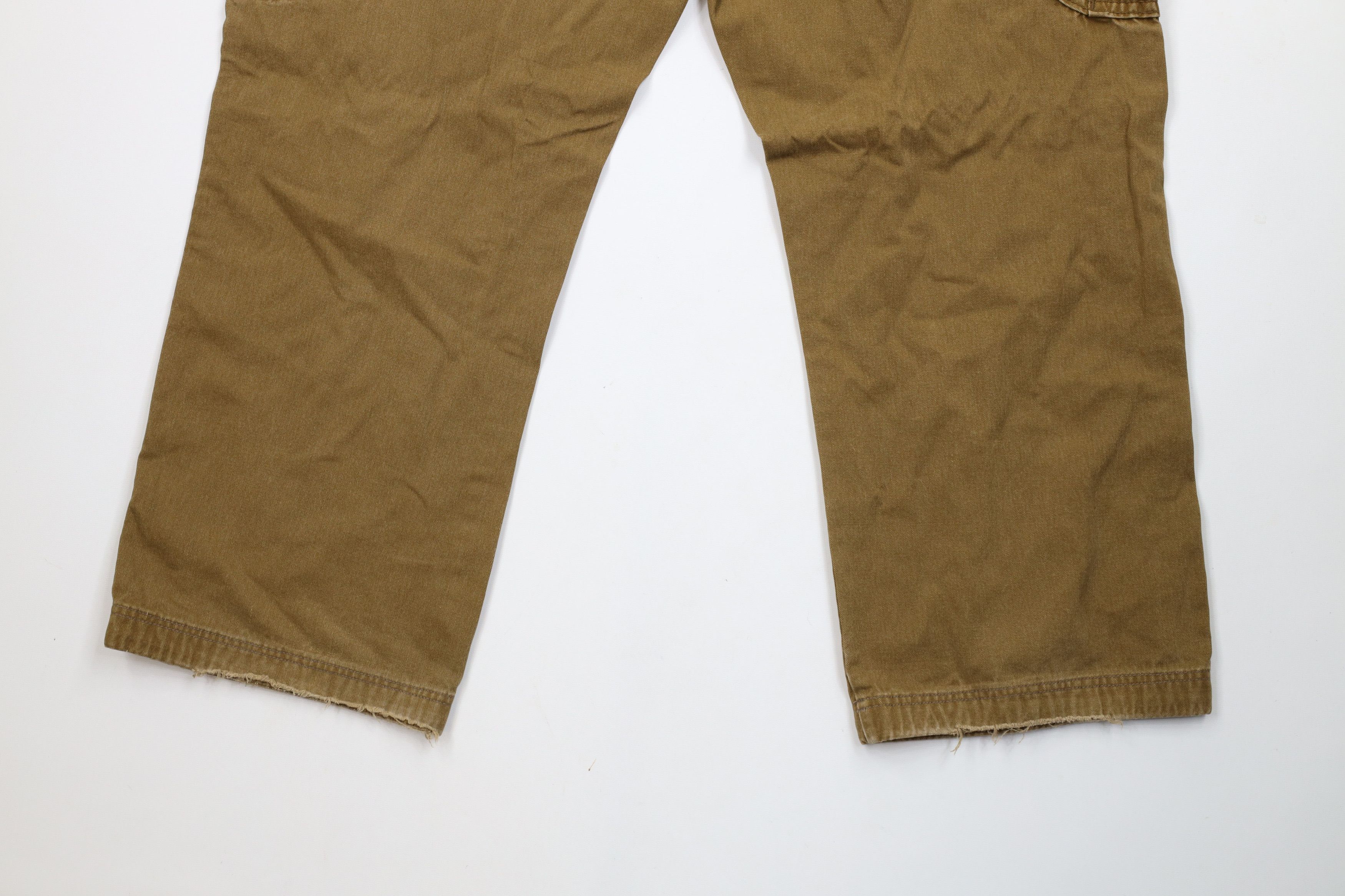 Vintage Vintage Y2K Streetwear Wide Leg Cargo Pants Brown Cotton Size US 38 / EU 54 - 12 Thumbnail