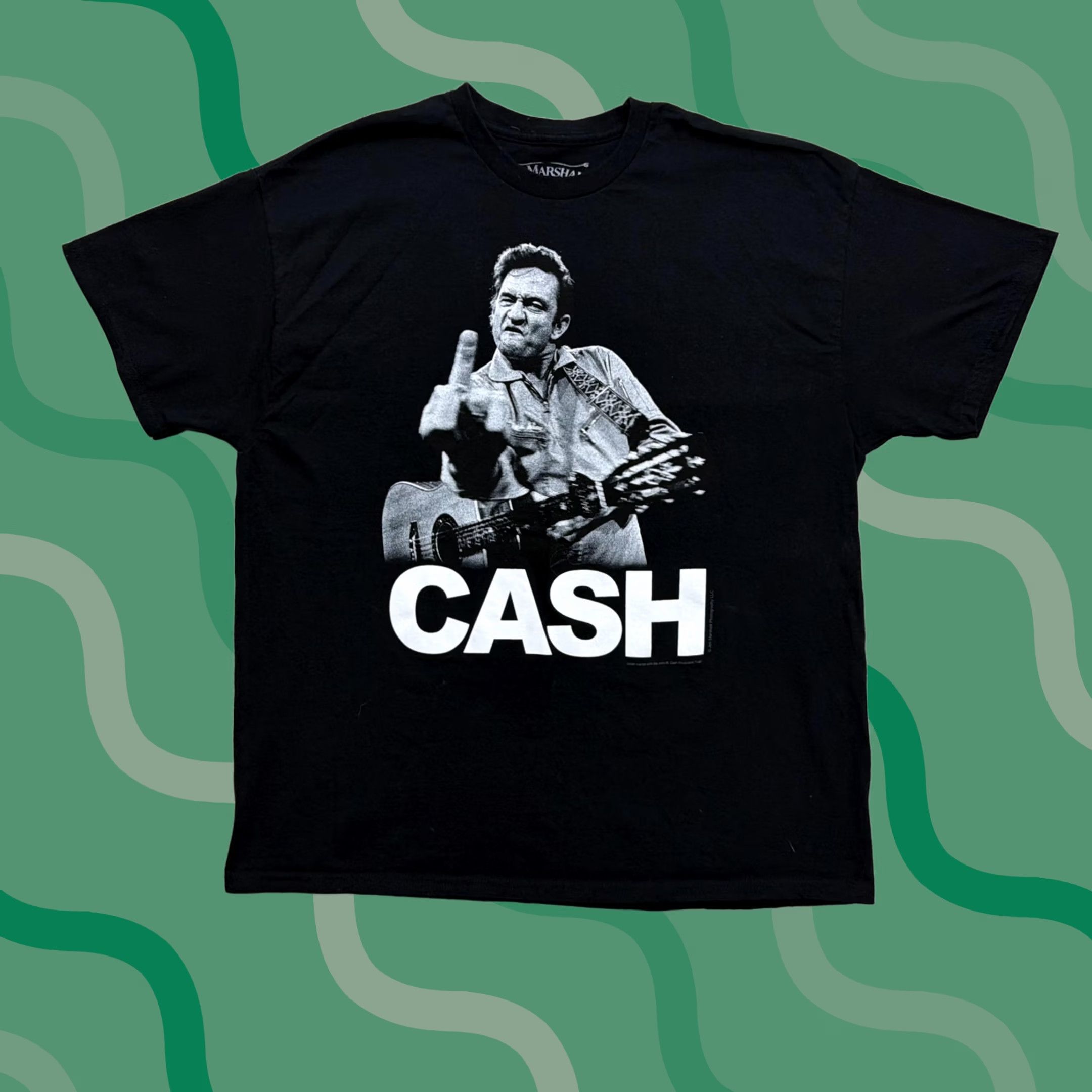 Vintage Jim Marshall Clothing Cash Shirt Graphic Print Tee Music Shirt Mens XL Black Cotton Jersey Crew Neck Short Sleeve T-Shirt Logo All Seasons Vintage: No Size US XL / EU 56 / 4 - 1 Thumbnail